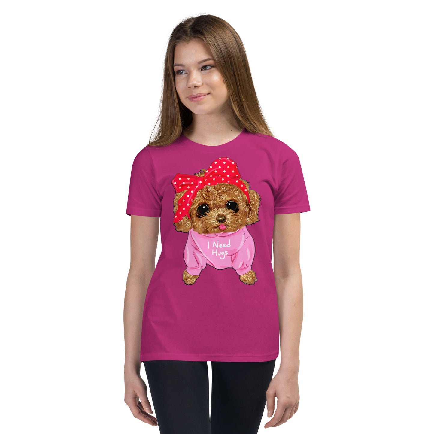 Cute Dog Puppy Needs a Hug T-shirt, No. 0296