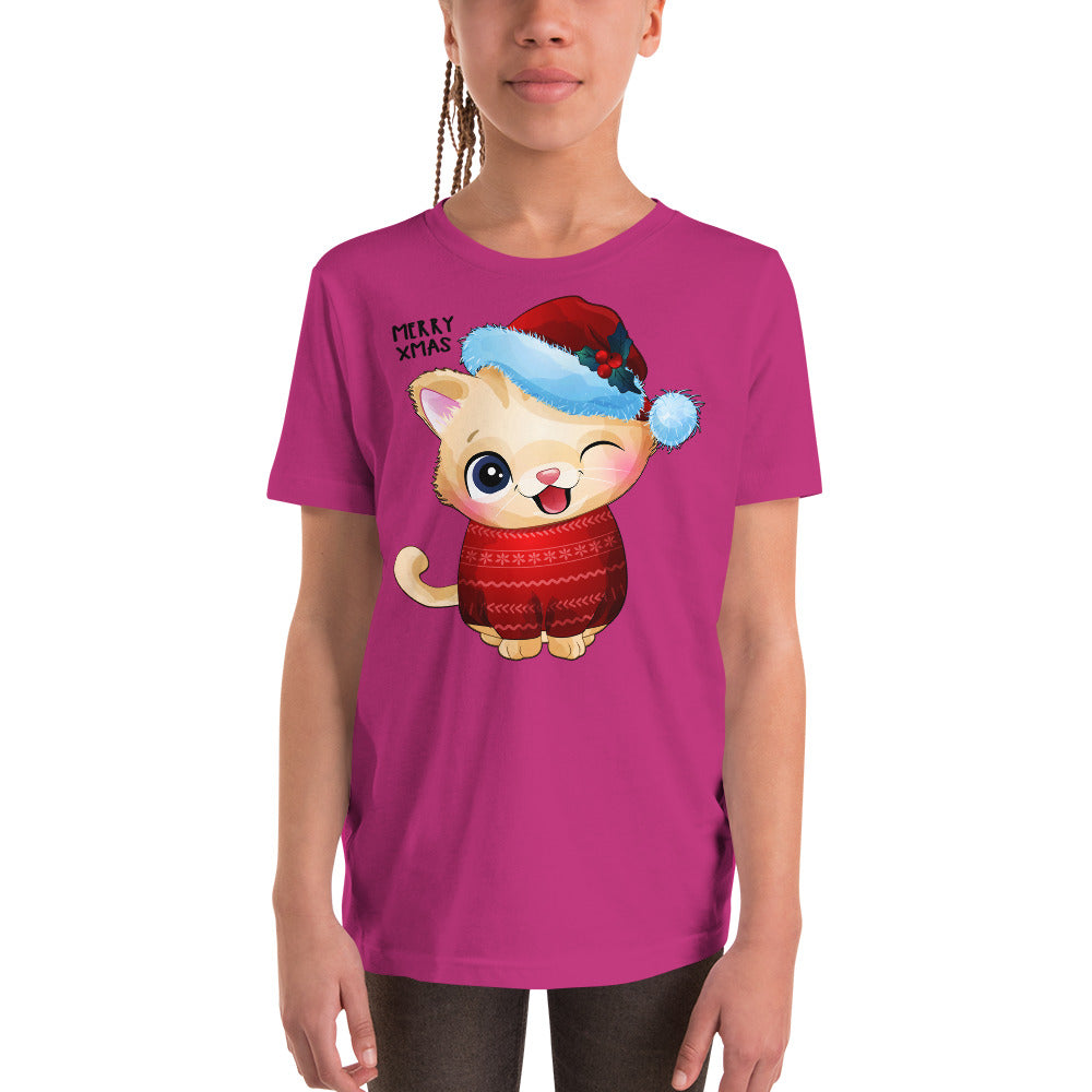 Christmas Kitty T-shirt, No. 0005