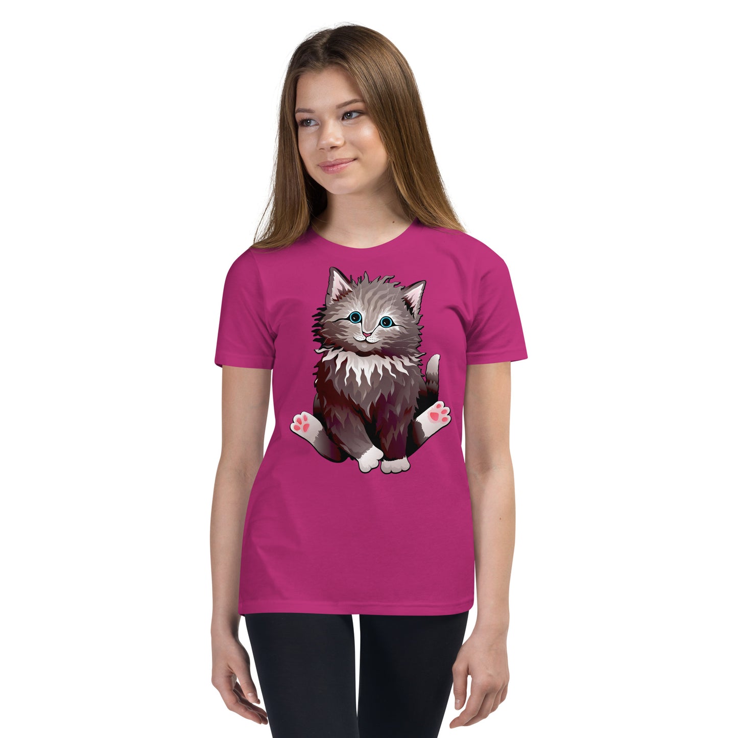 Cute Cat Smiling T-shirt, No. 0160