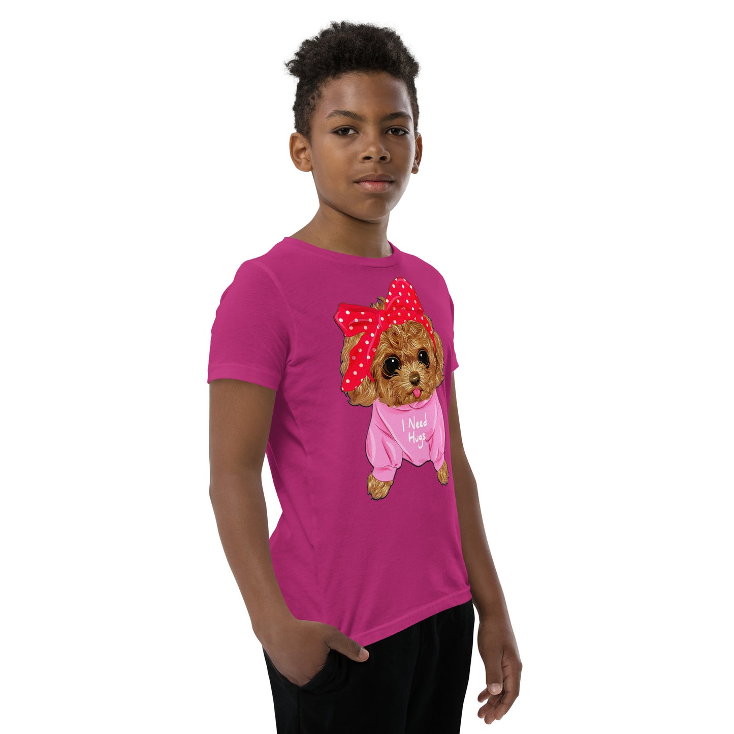 Cute Dog Puppy Needs a Hug T-shirt, No. 0296