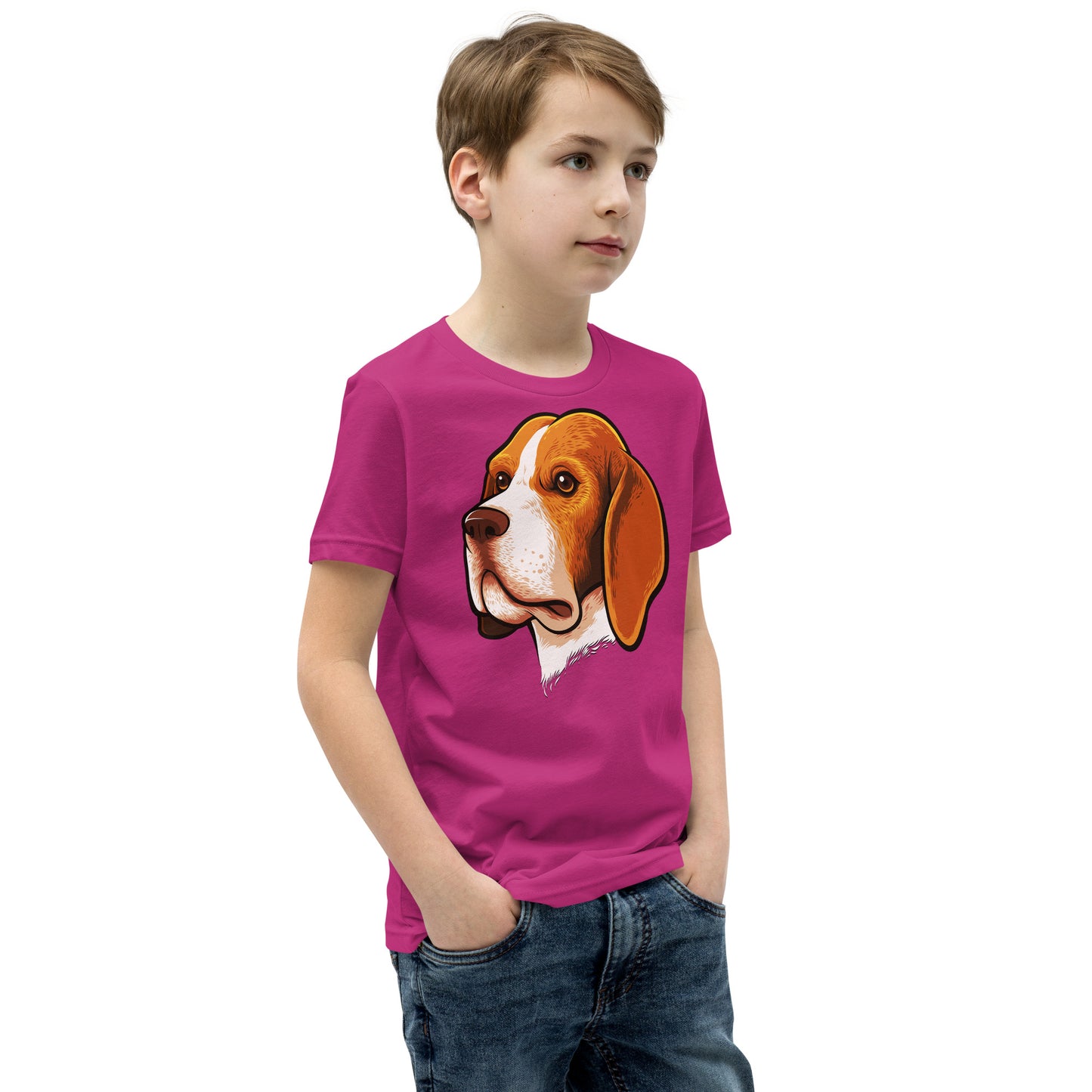 Beagle Dog Portrait T-shirt, No. 0105