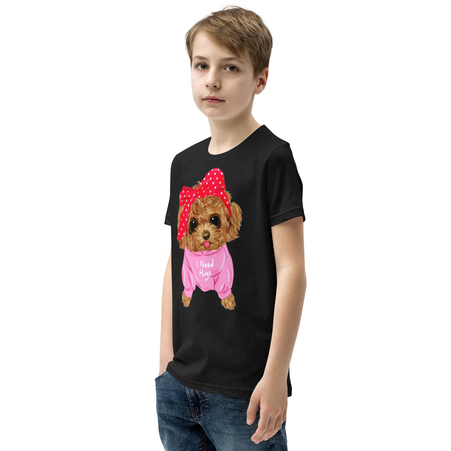 Cute Dog Puppy Needs a Hug T-shirt, No. 0296