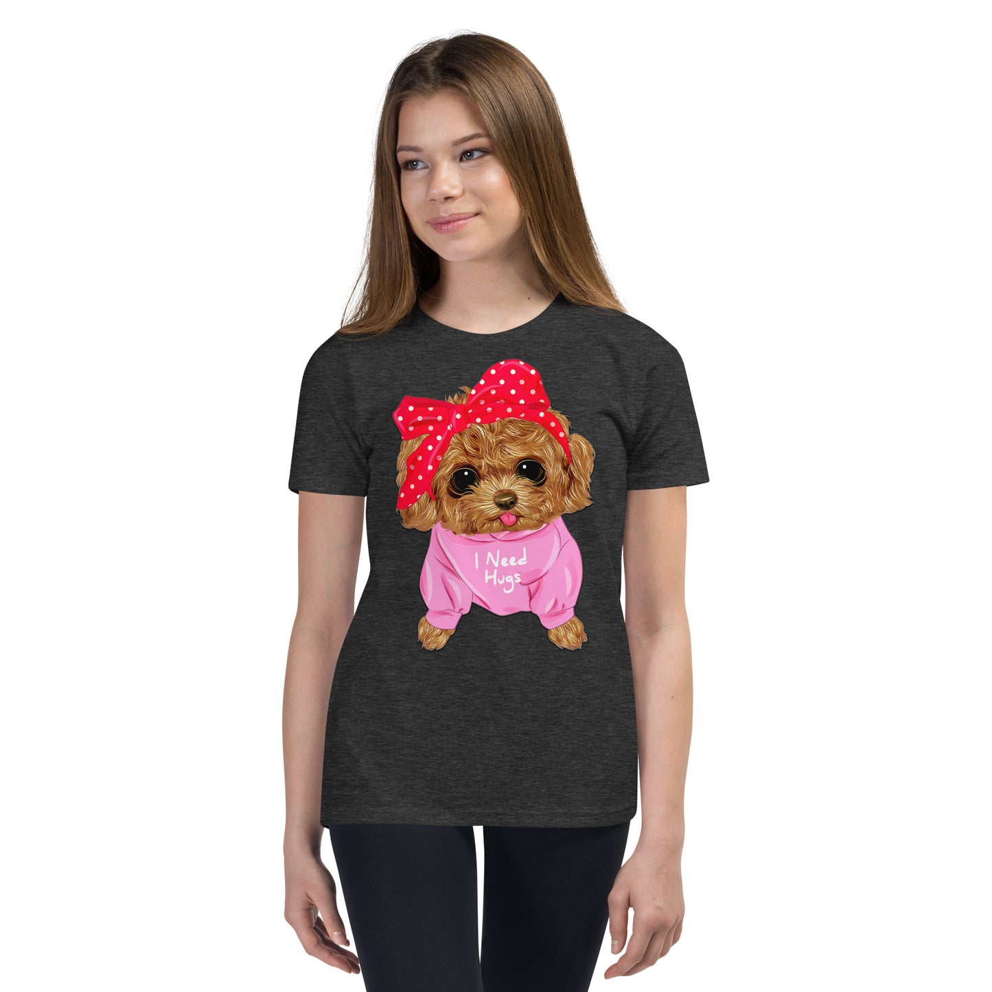 Cute Dog Puppy Needs a Hug T-shirt, No. 0296