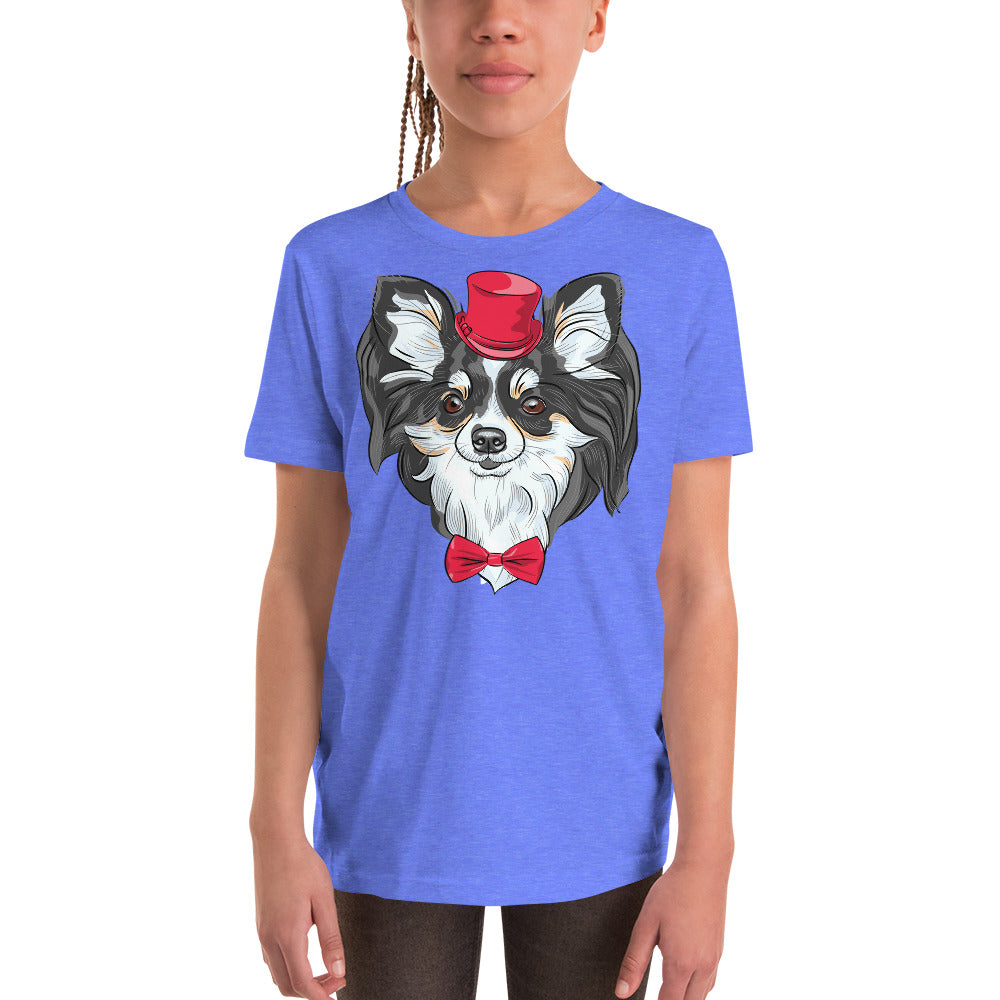 Chihuahua dog wears a red tie T-shirt, No. 0112