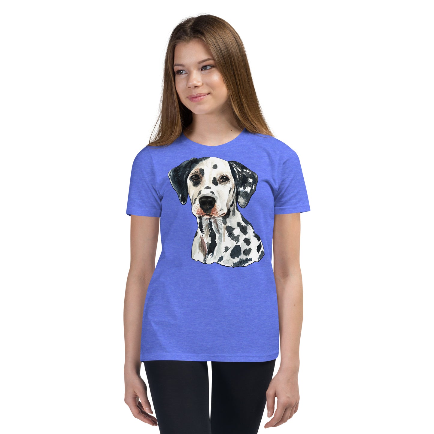 Cute Dalmatian Dog Portrait T-shirt, No. 0592