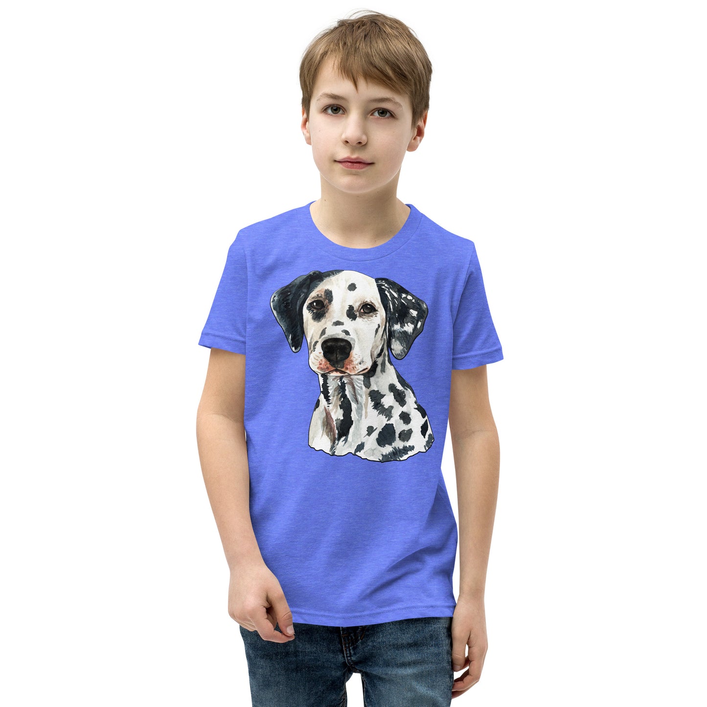 Cute Dalmatian Dog Portrait T-shirt, No. 0592