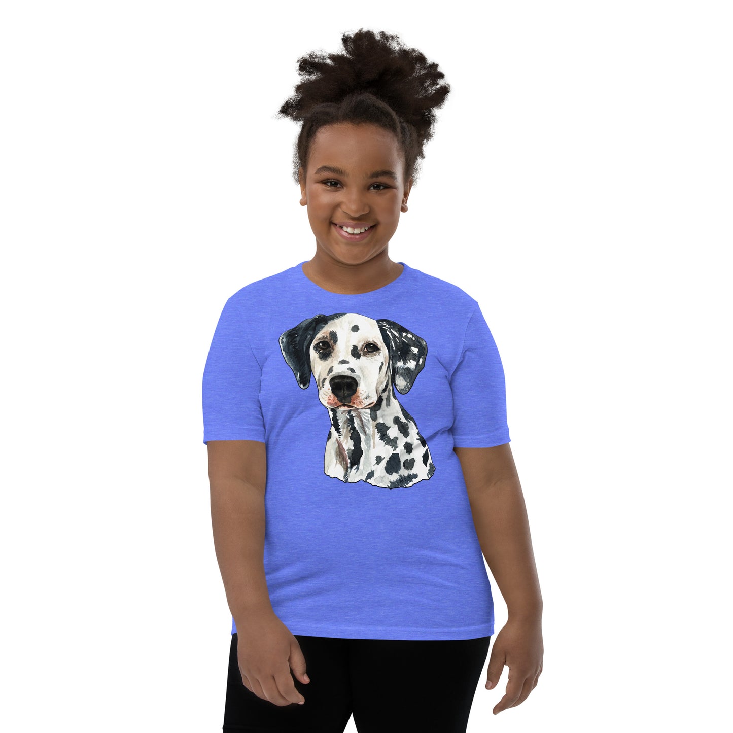 Cute Dalmatian Dog Portrait T-shirt, No. 0592