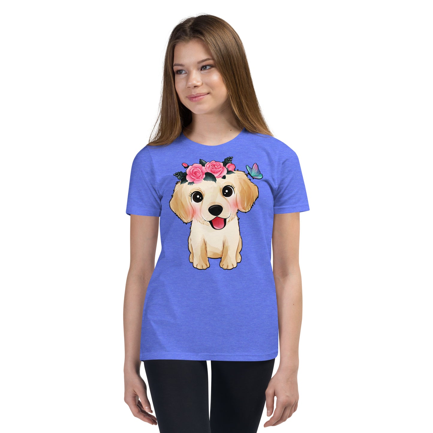 Cute Little Golden Retriever Dog T-shirt, No. 0359