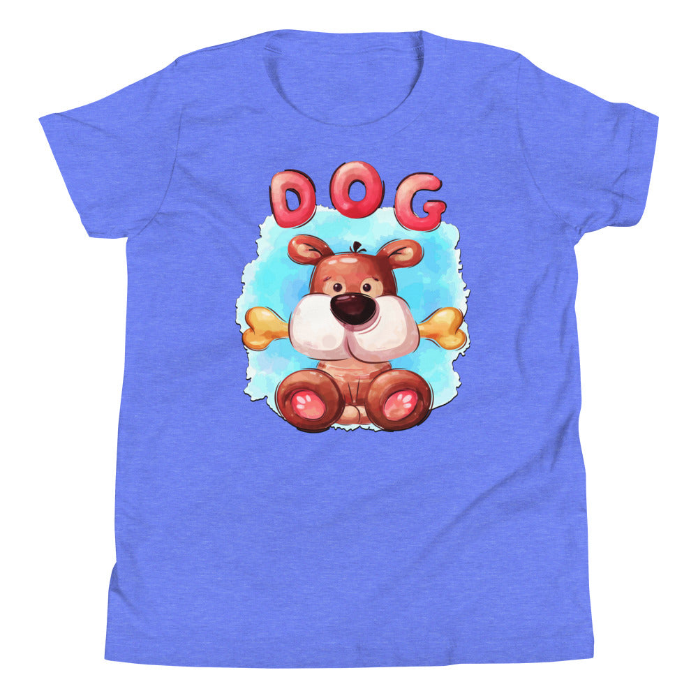 Cute Dog with Bone T-shirt, No. 0499