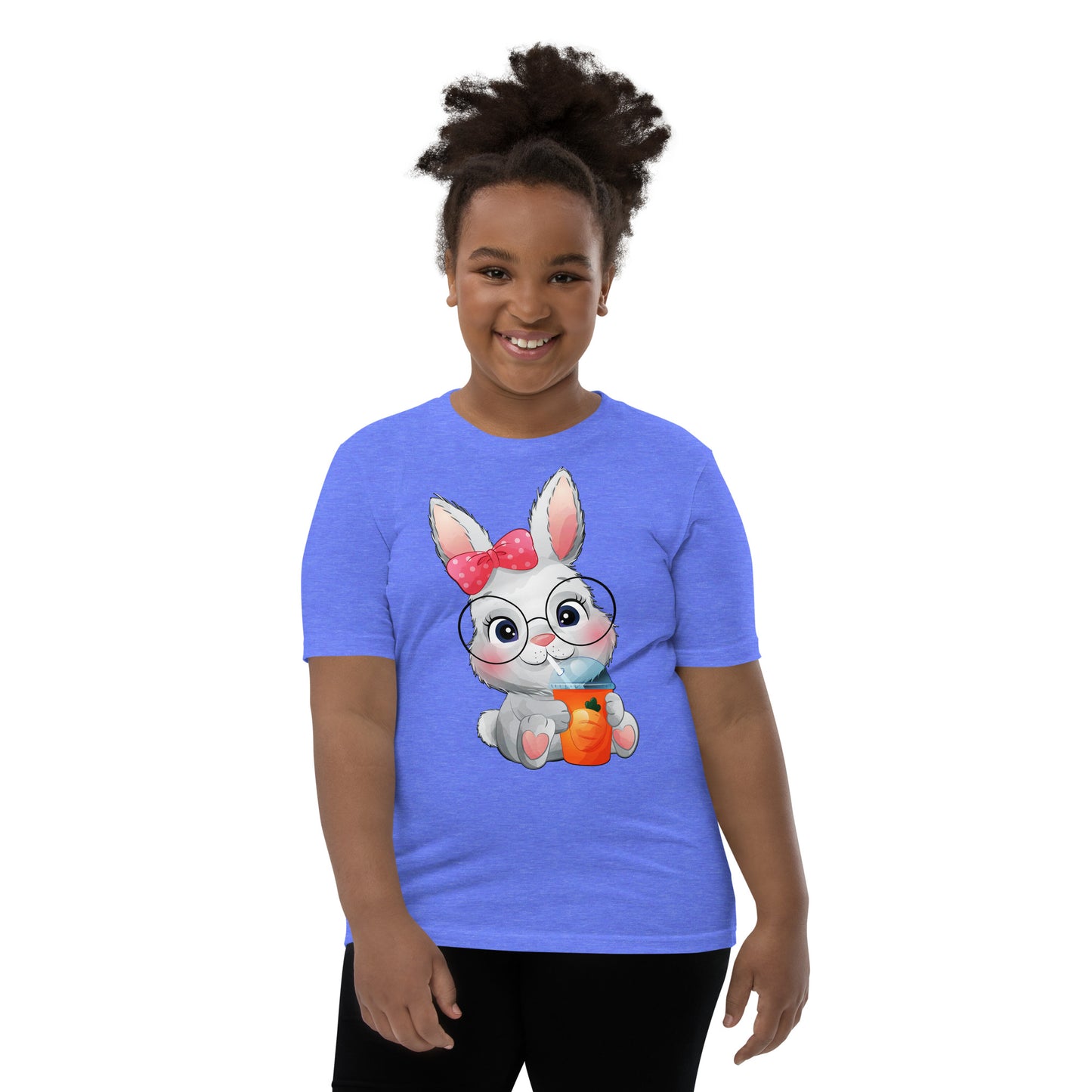 Bunny Drinking Carrot Juice T-shirt, No. 0029