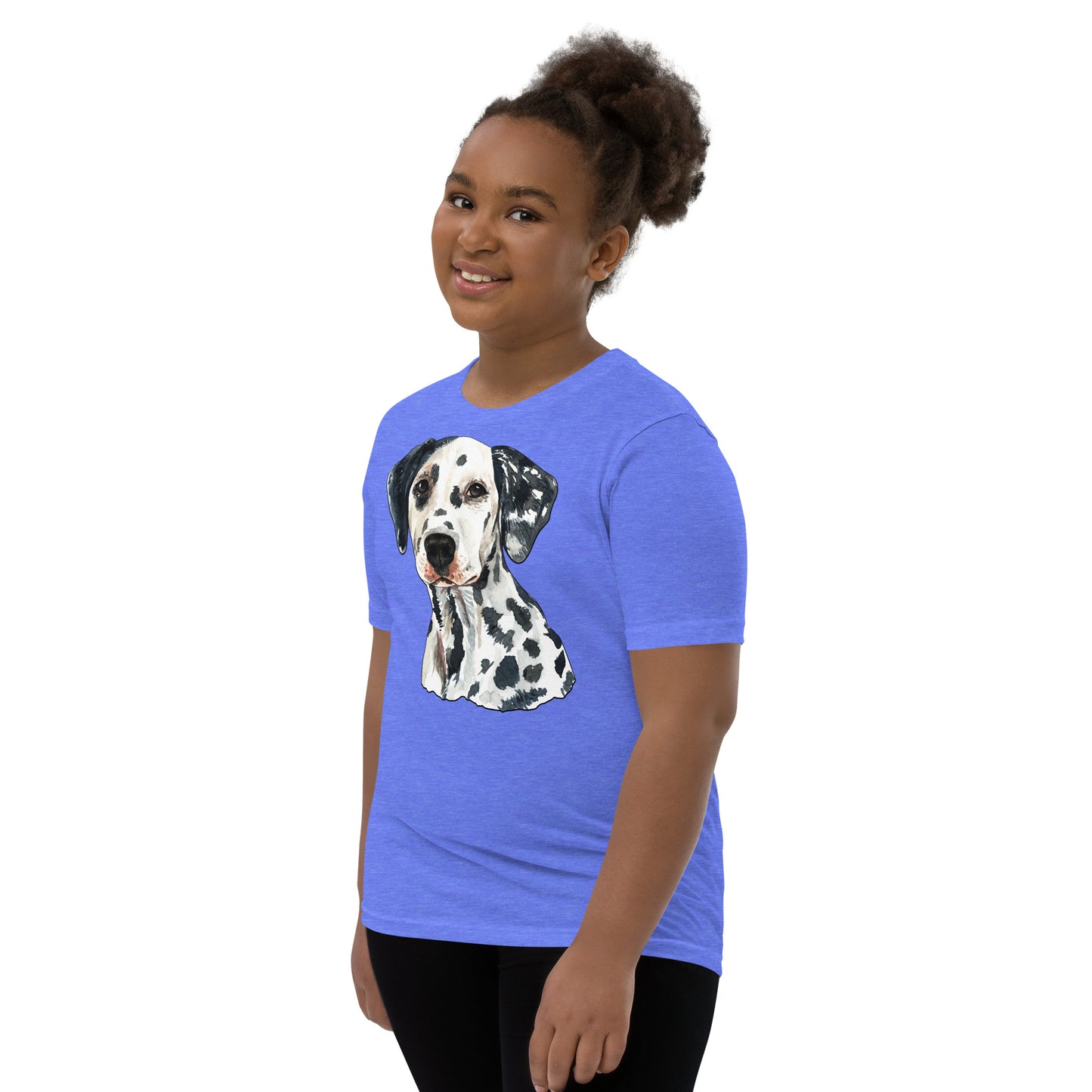 Cute Dalmatian Dog Portrait T-shirt, No. 0592