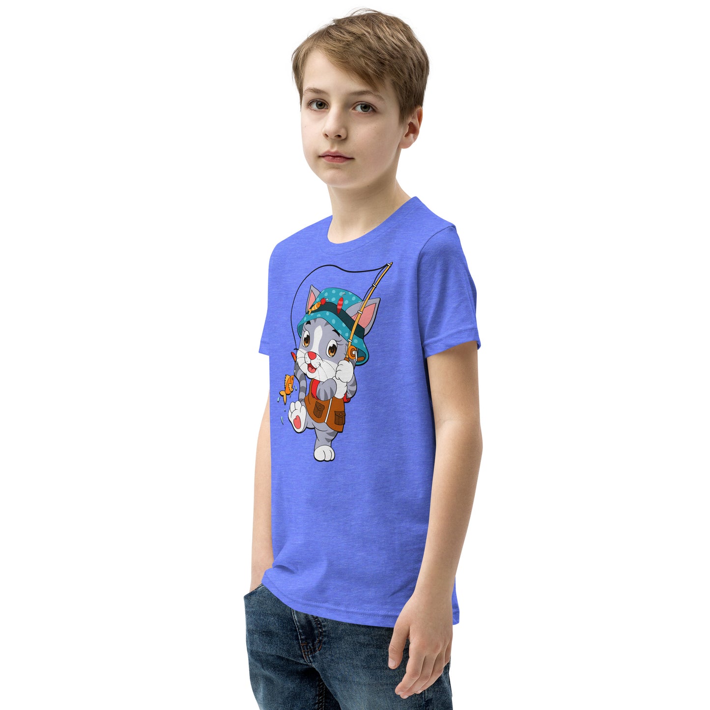 Cute Cat Fishing T-shirt, No. 0156