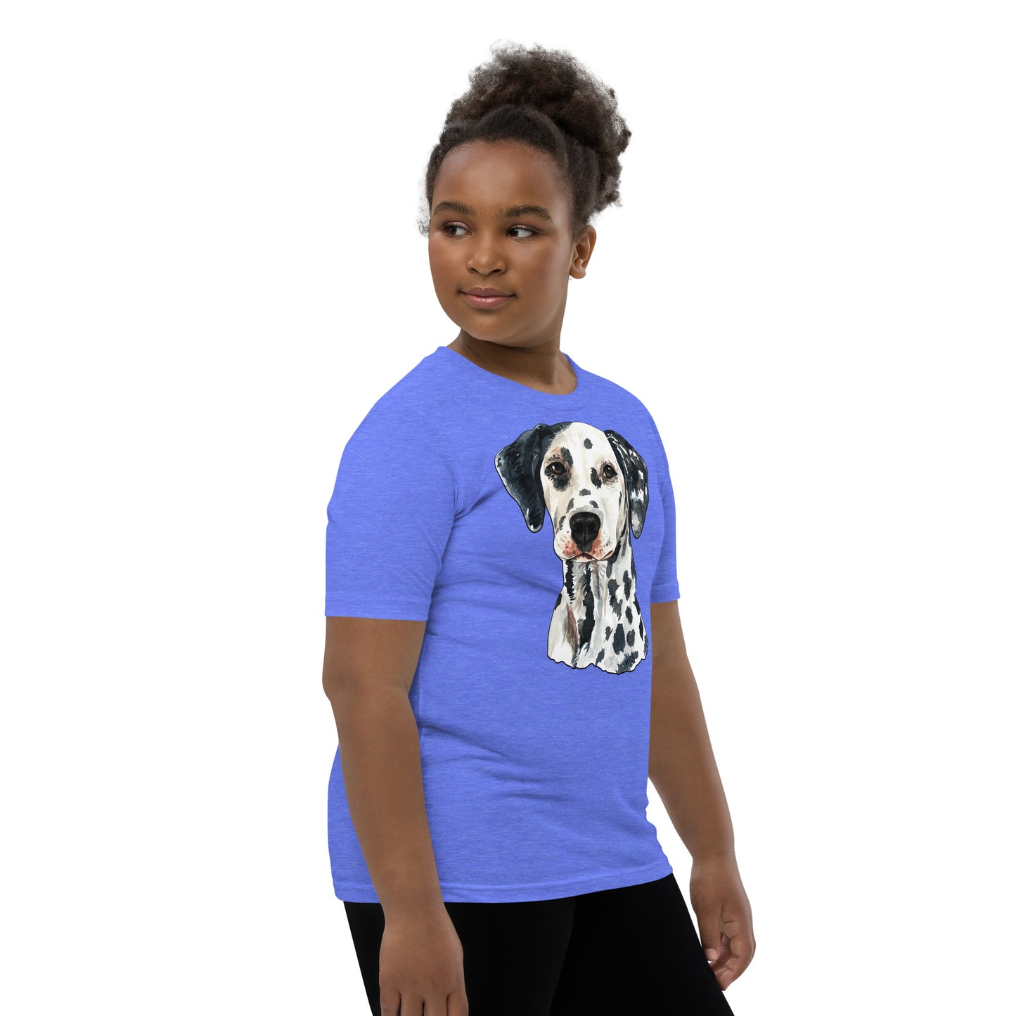 Cute Dalmatian Dog Portrait T-shirt, No. 0592