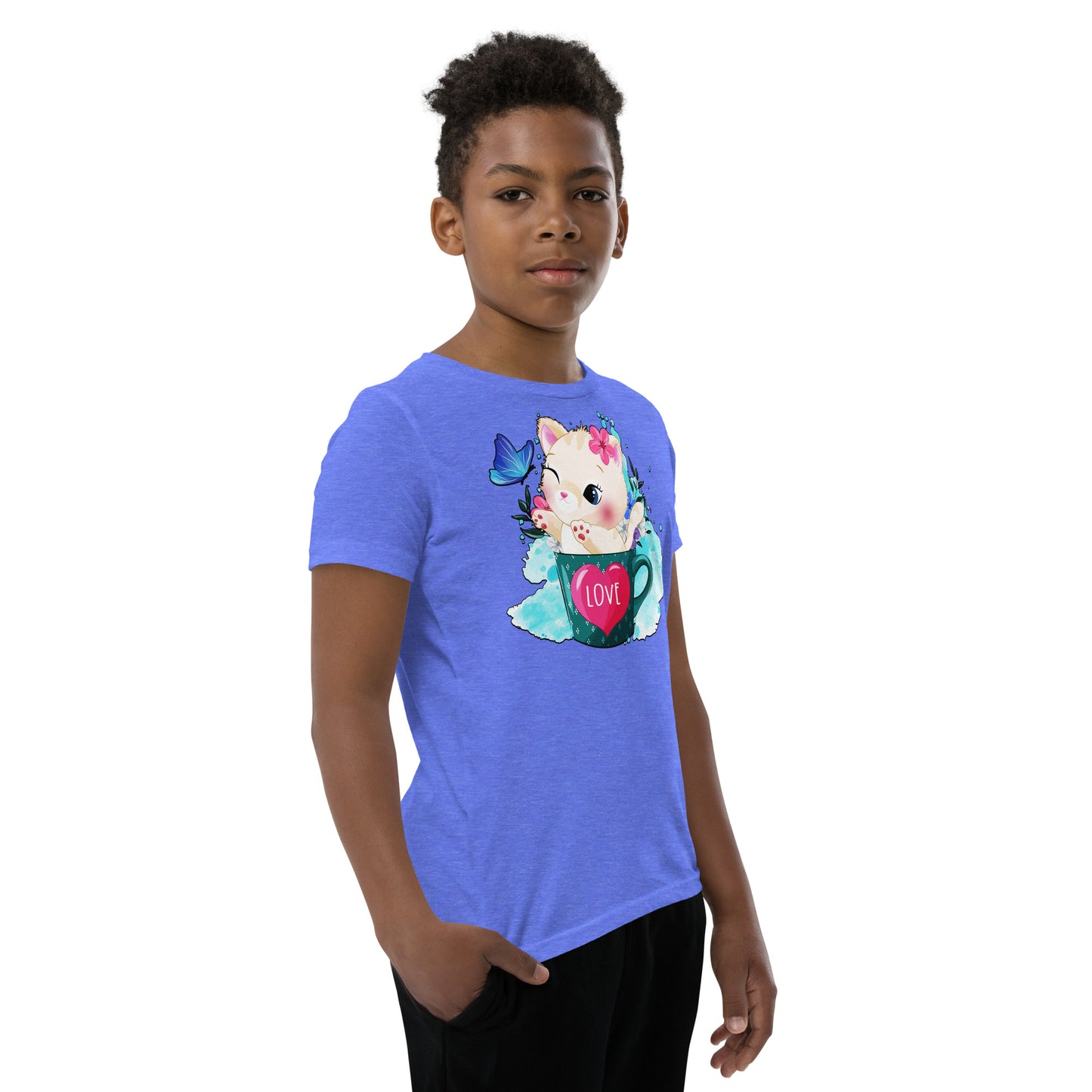 Cute Kitty Cat Inside Cup T-shirt, No. 0317