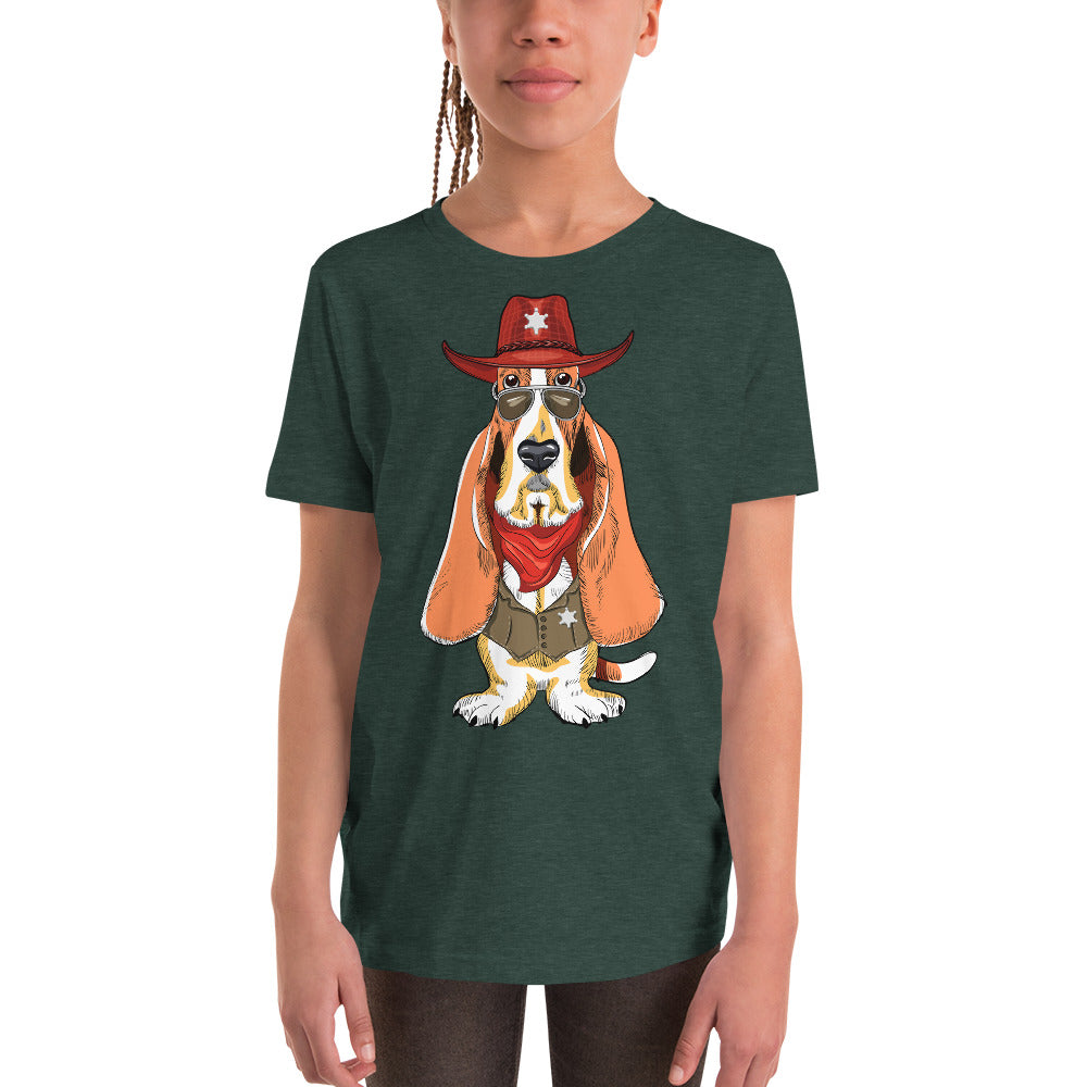 Basset Hound Dog as Sheriff Bodysuit, No. 0569