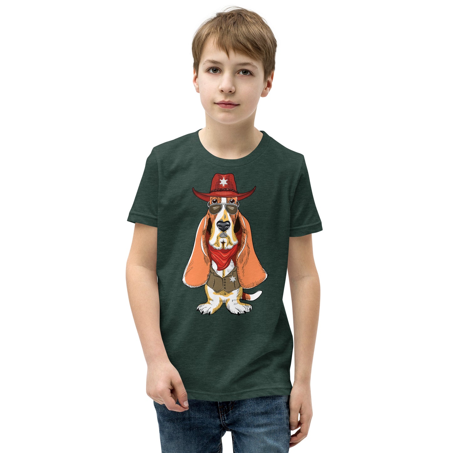 Basset Hound Dog as Sheriff Bodysuit, No. 0569