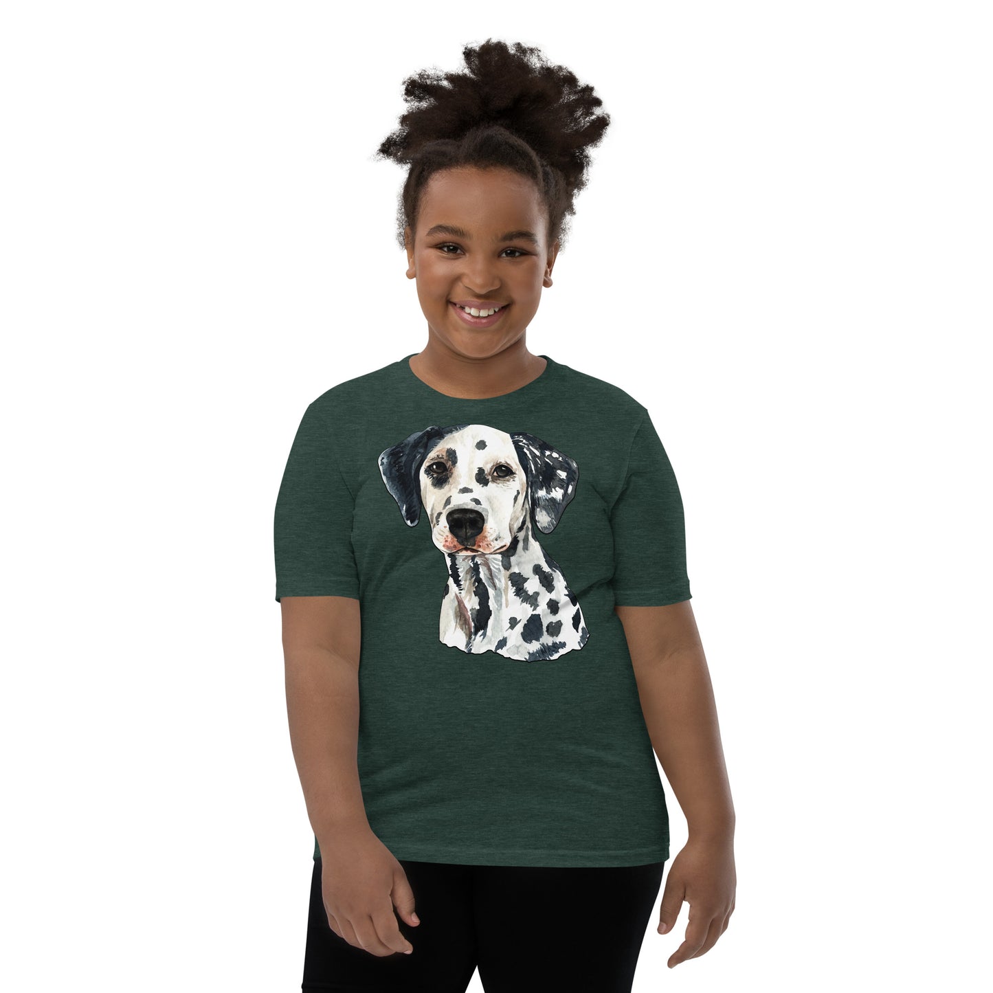 Cute Dalmatian Dog Portrait T-shirt, No. 0592