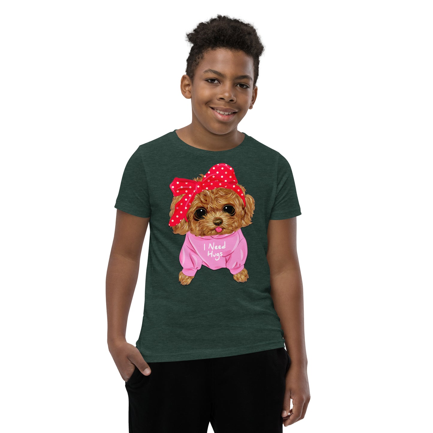 Cute Dog Puppy Needs a Hug T-shirt, No. 0296