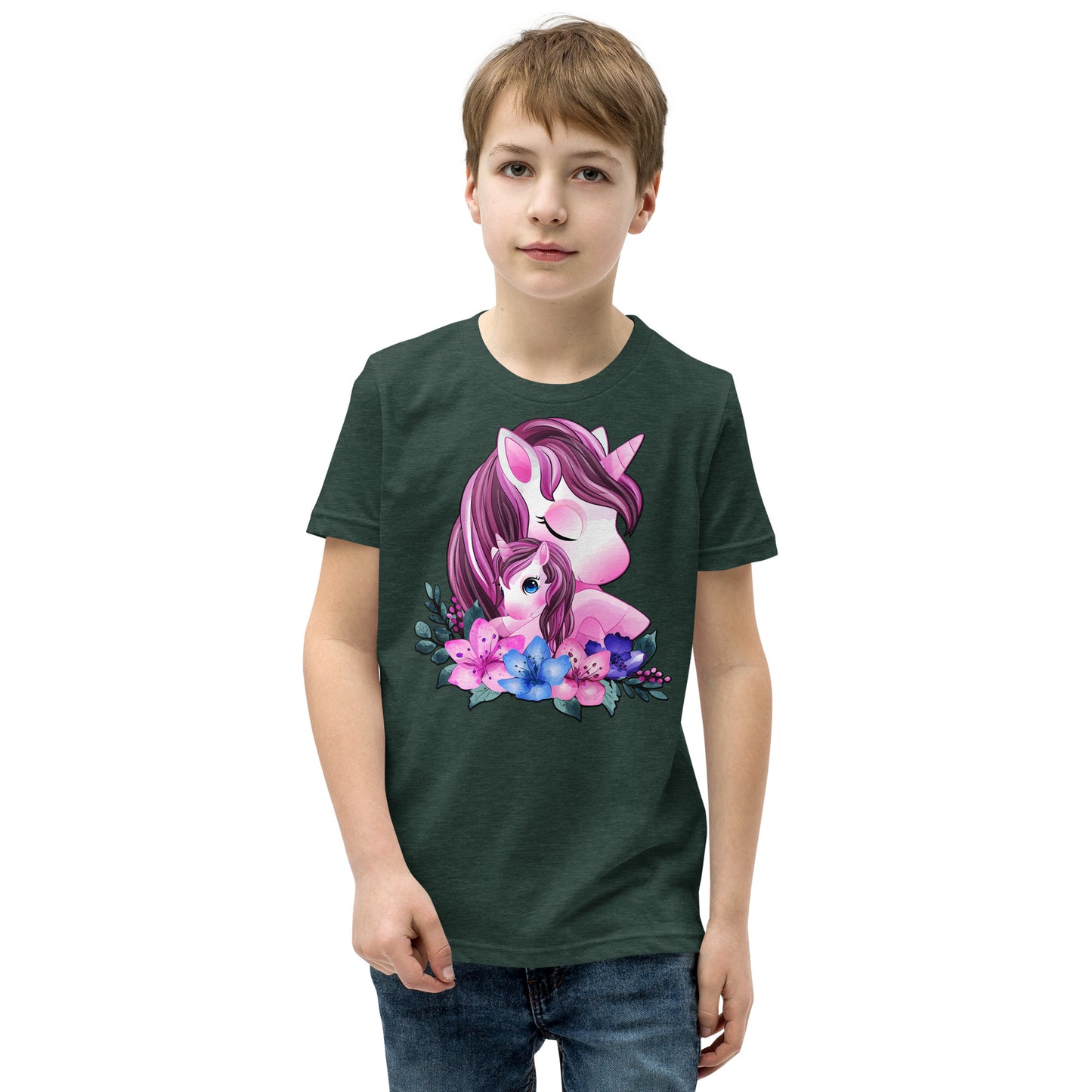 Cute Unicorn Mom and Baby T-shirt, No. 0088