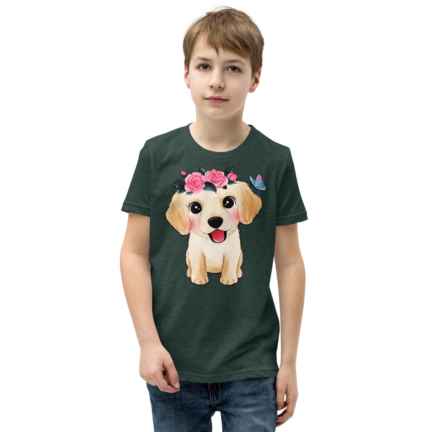 Cute Little Golden Retriever Dog T-shirt, No. 0359