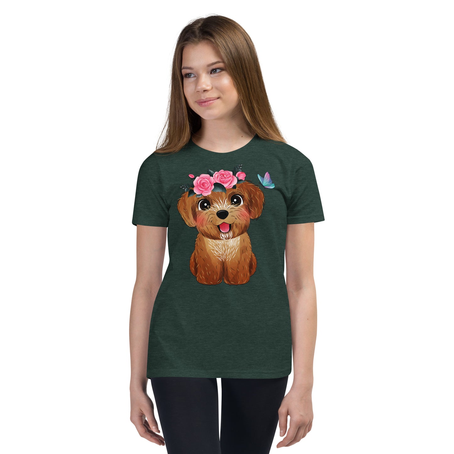 Cute Poodle Puppy Dog T-shirt, No. 0369