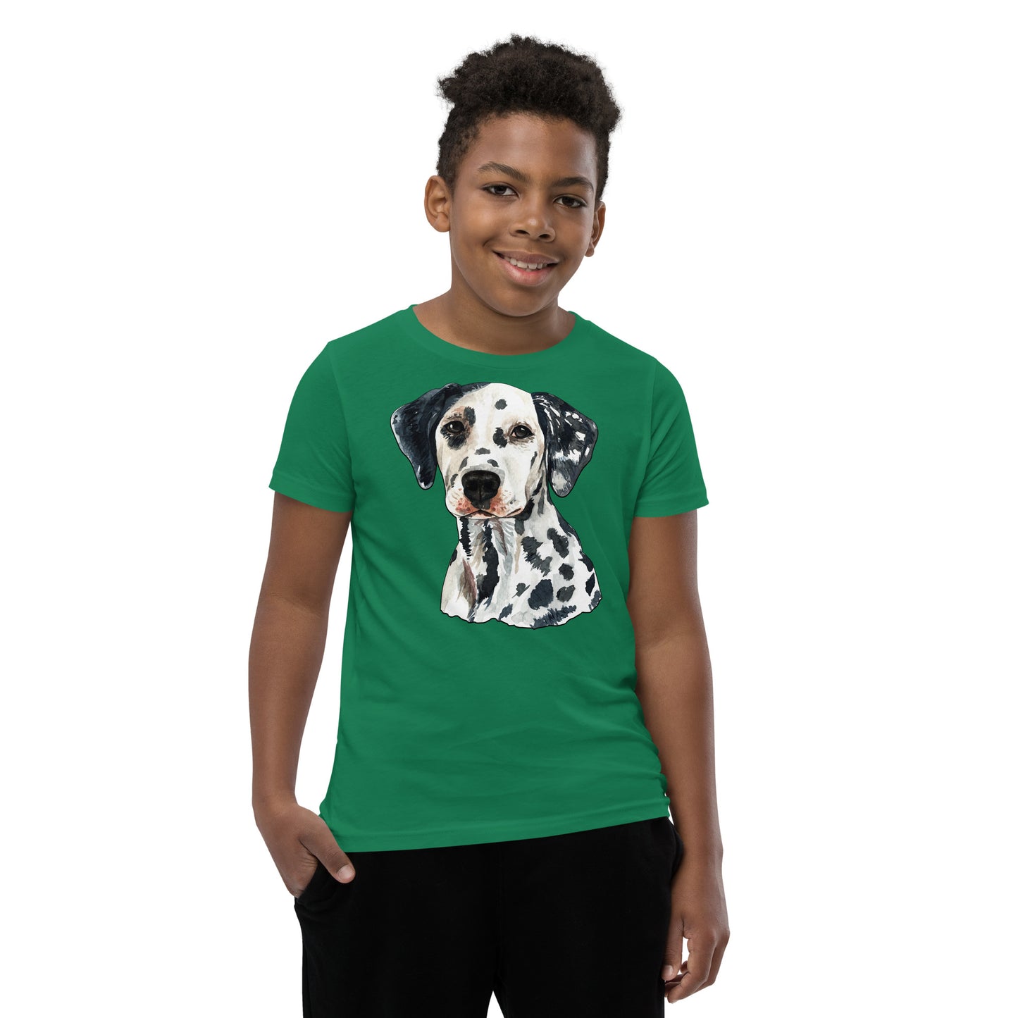 Cute Dalmatian Dog Portrait T-shirt, No. 0592