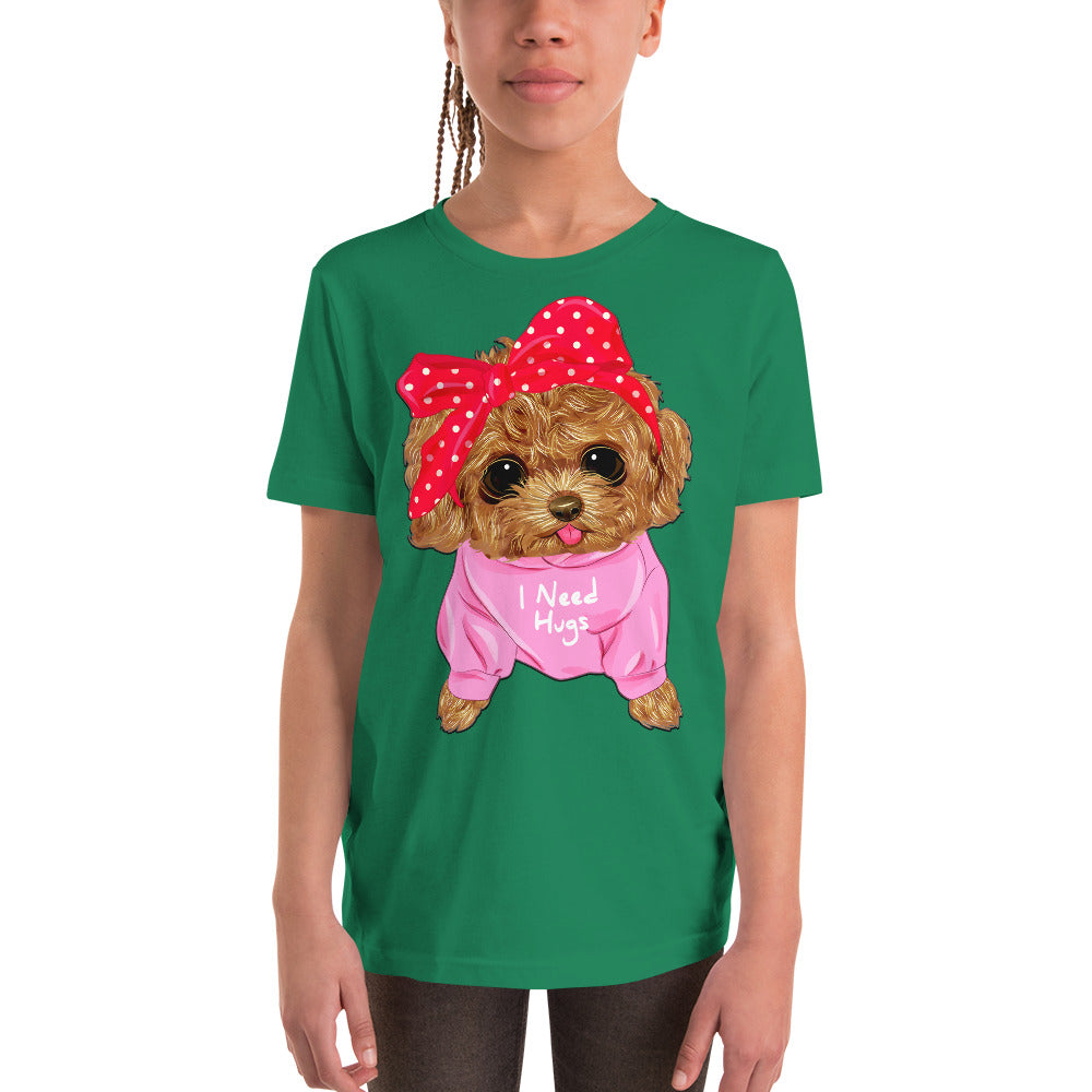 Cute Dog Puppy Needs a Hug T-shirt, No. 0296