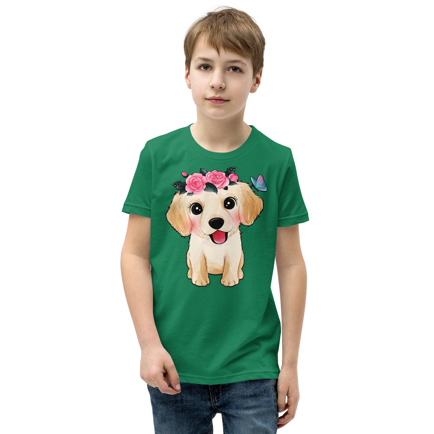 Cute Little Golden Retriever Dog T-shirt, No. 0359