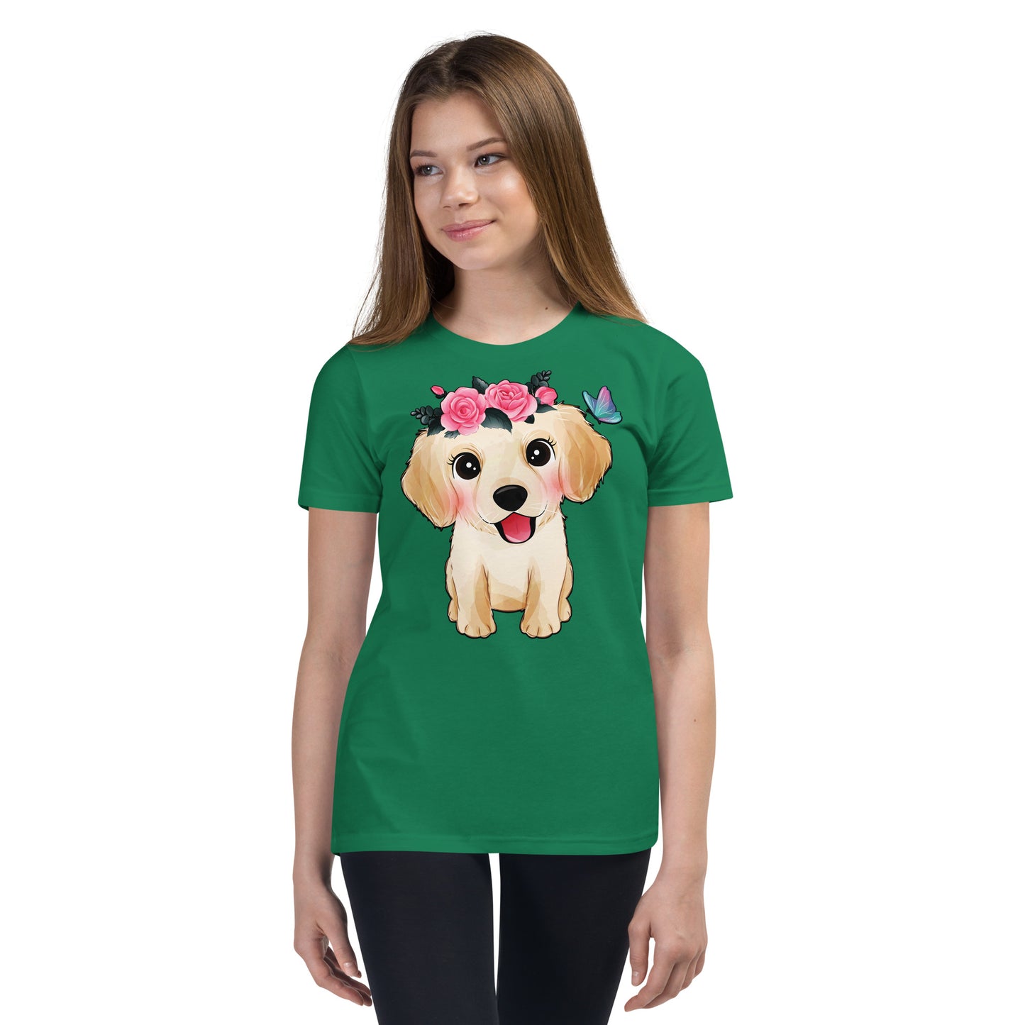 Cute Little Golden Retriever Dog T-shirt, No. 0359