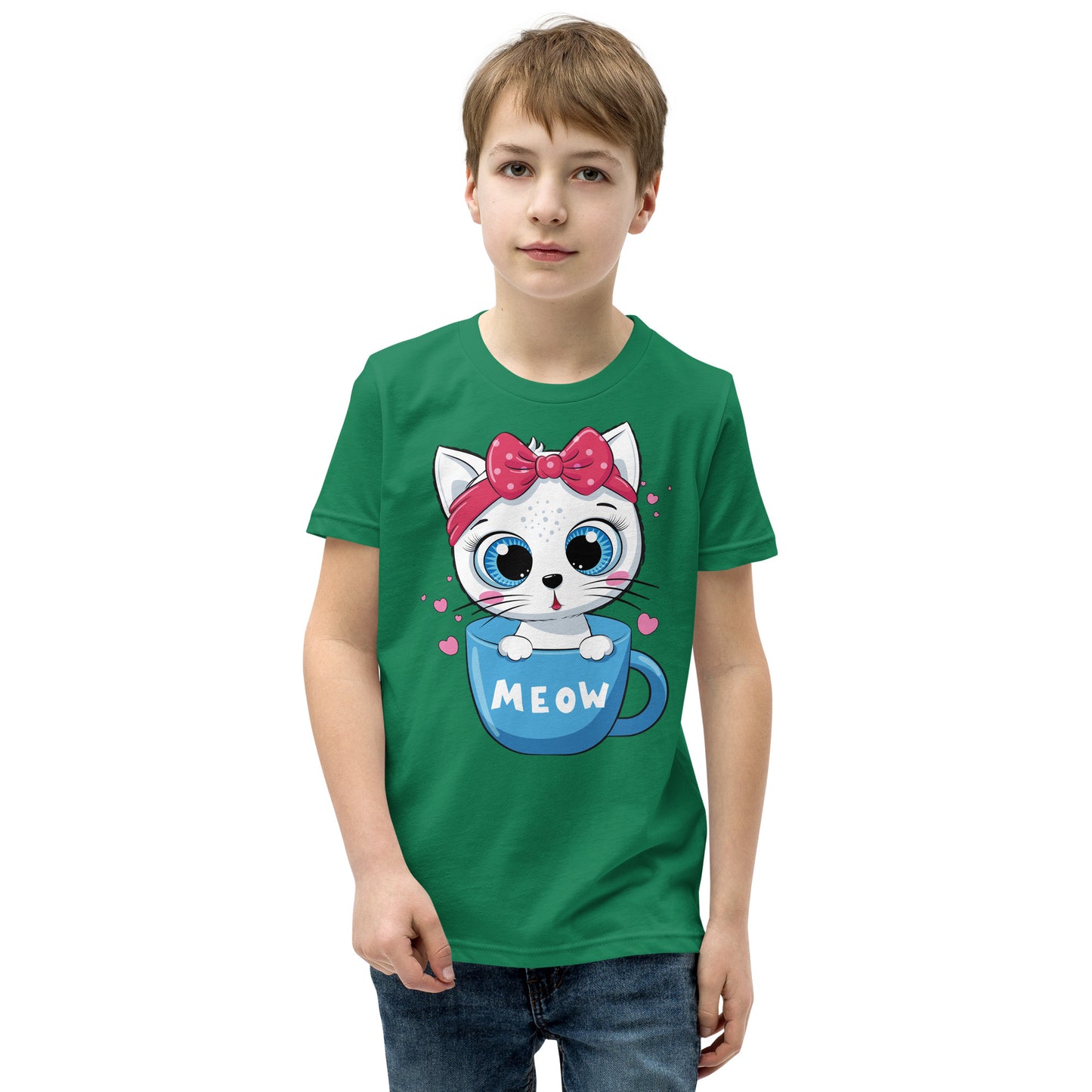 Cute Baby Cat Sitting in Cup T-shirt, No. 0269