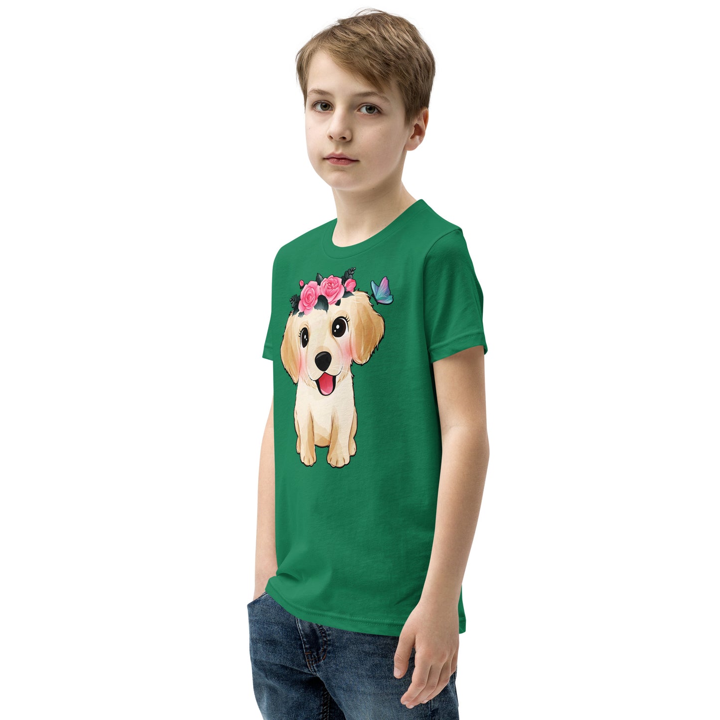 Cute Little Golden Retriever Dog T-shirt, No. 0359