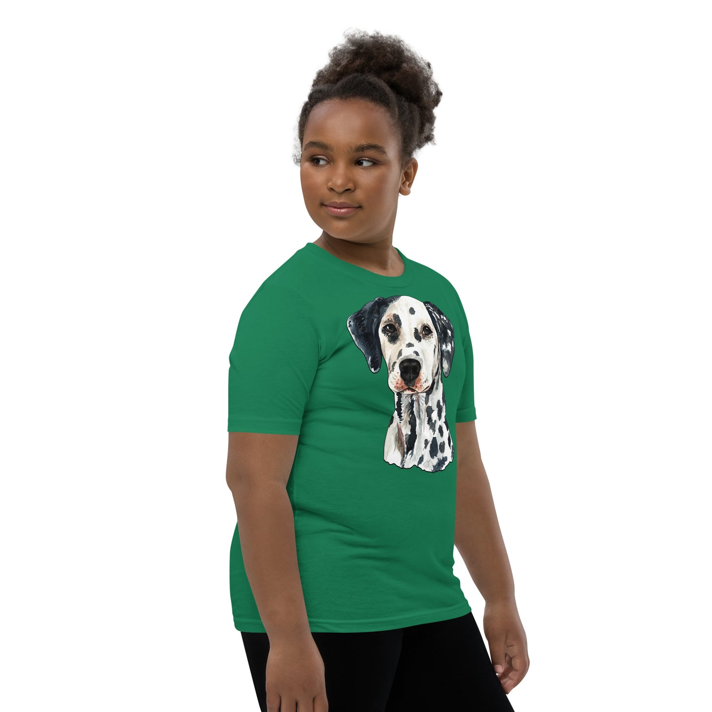 Cute Dalmatian Dog Portrait T-shirt, No. 0592