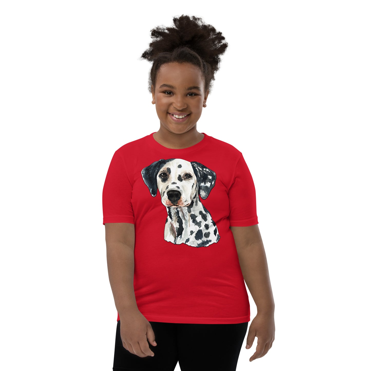 Cute Dalmatian Dog Portrait T-shirt, No. 0592