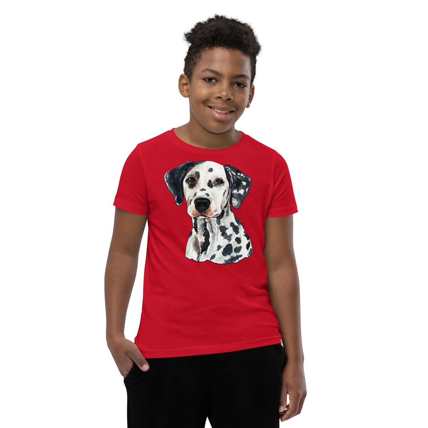 Cute Dalmatian Dog Portrait T-shirt, No. 0592