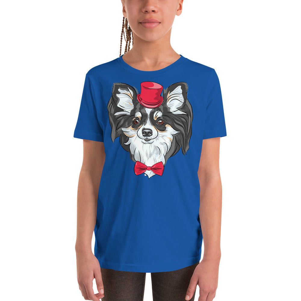 Chihuahua dog wears a red tie T-shirt, No. 0112