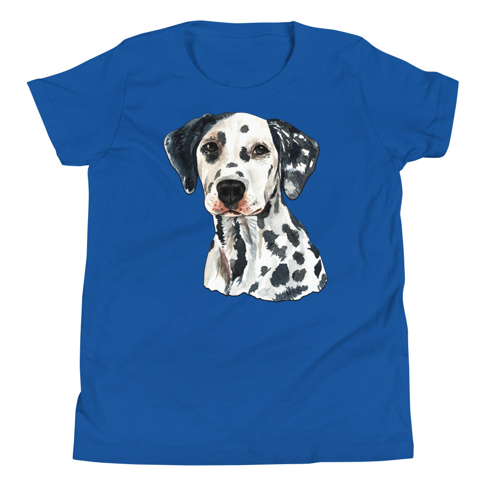 Cute Dalmatian Dog Portrait T-shirt, No. 0592