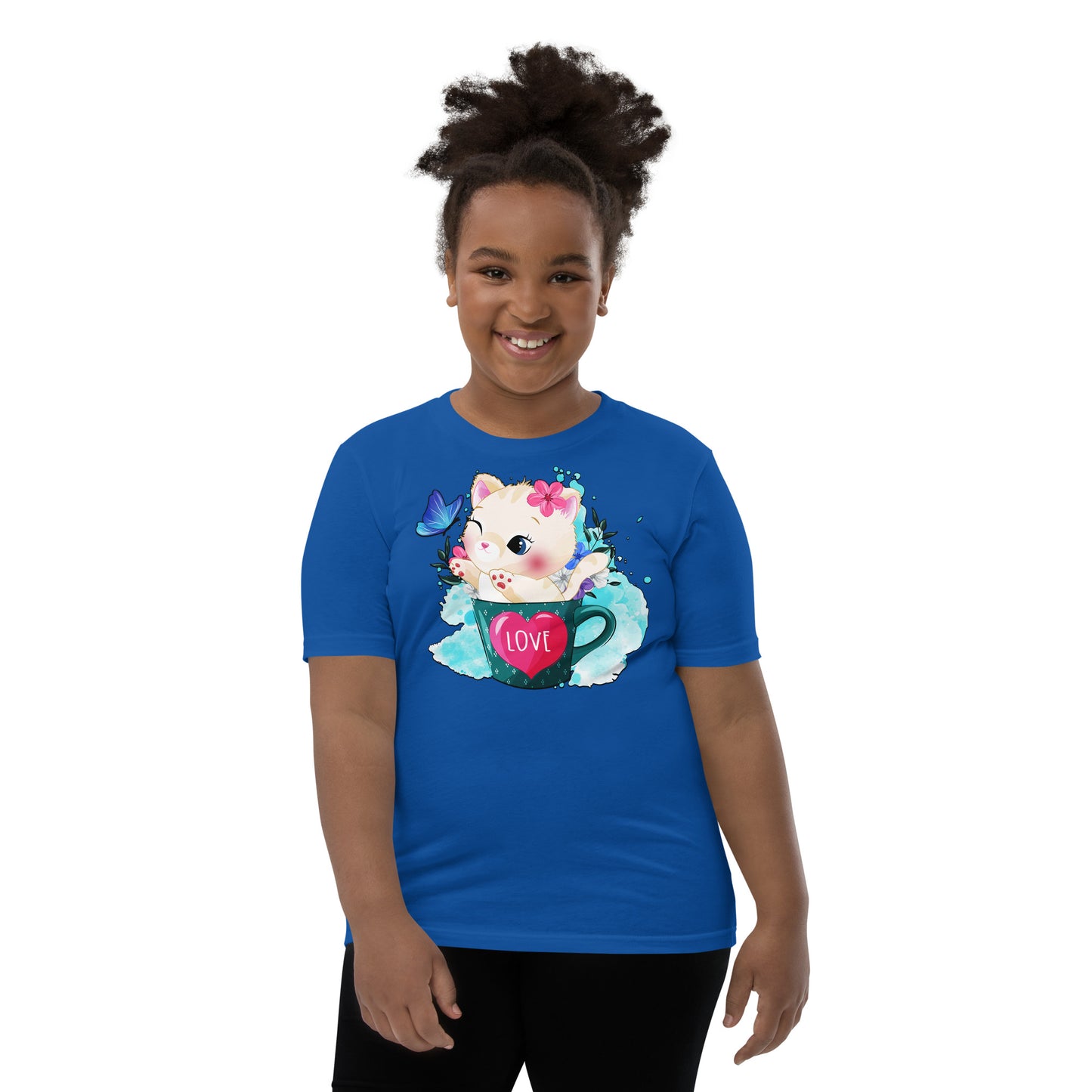 Cute Kitty Cat Inside Cup T-shirt, No. 0317