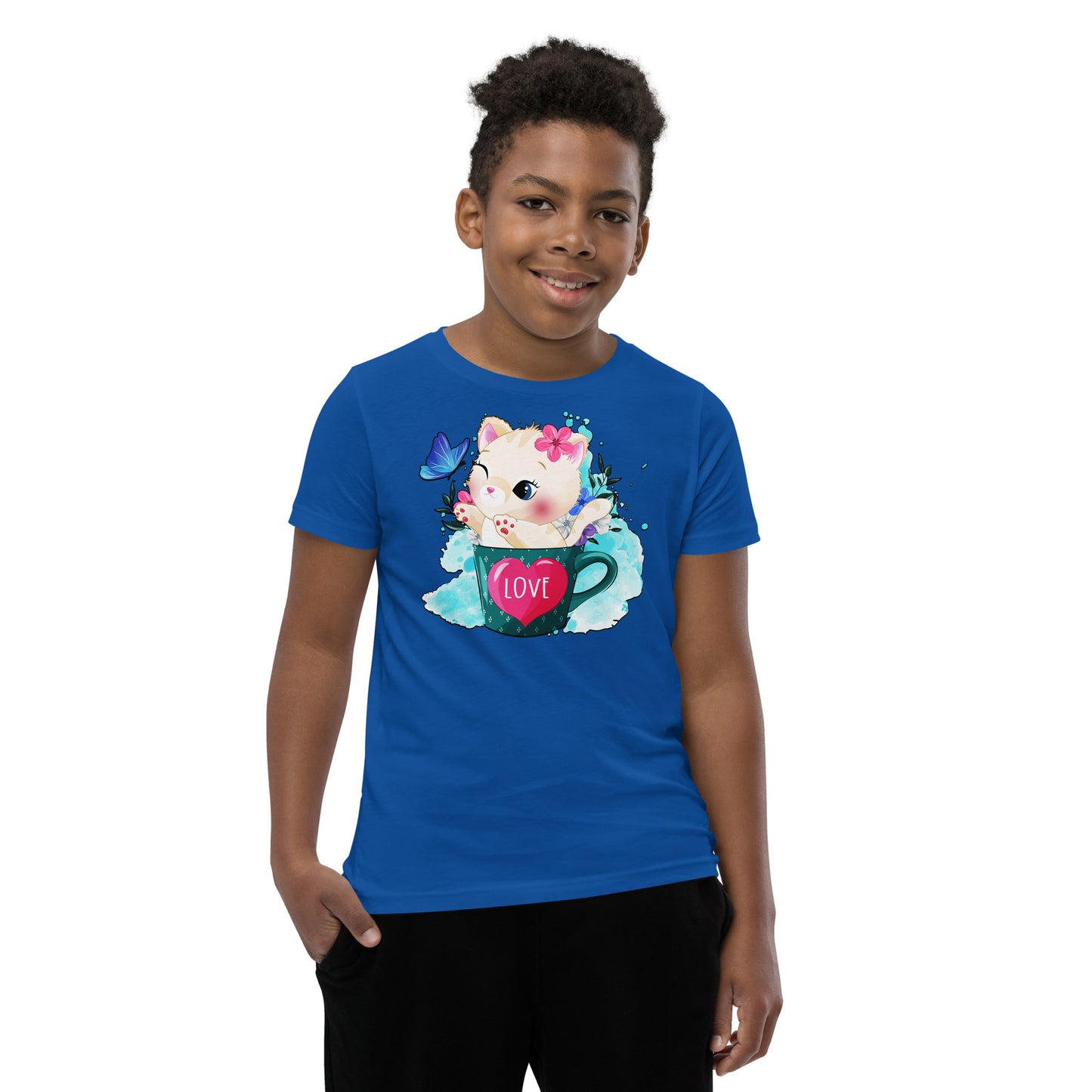 Cute Kitty Cat Inside Cup T-shirt, No. 0317