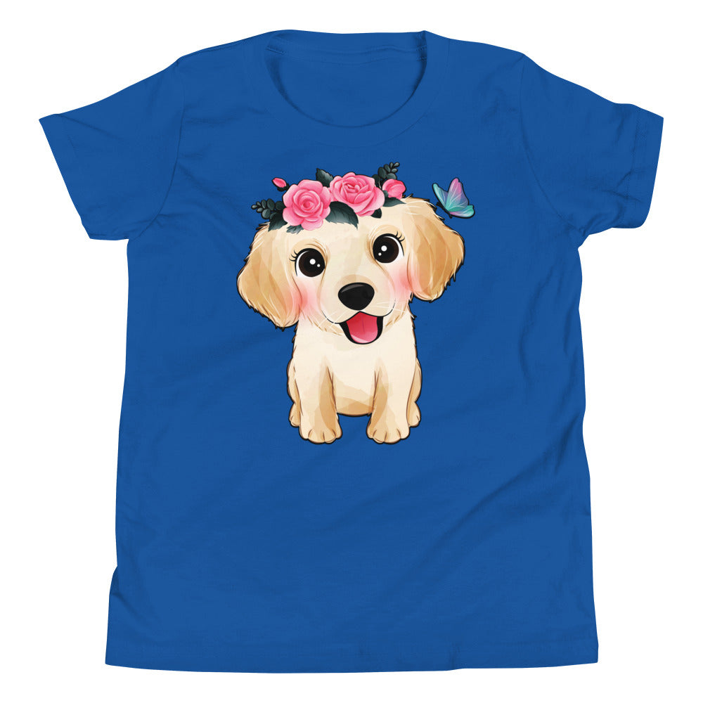 Cute Little Golden Retriever Dog T-shirt, No. 0359