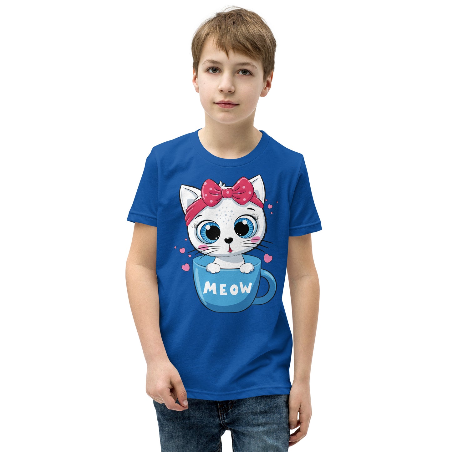 Cute Baby Cat Sitting in Cup T-shirt, No. 0269