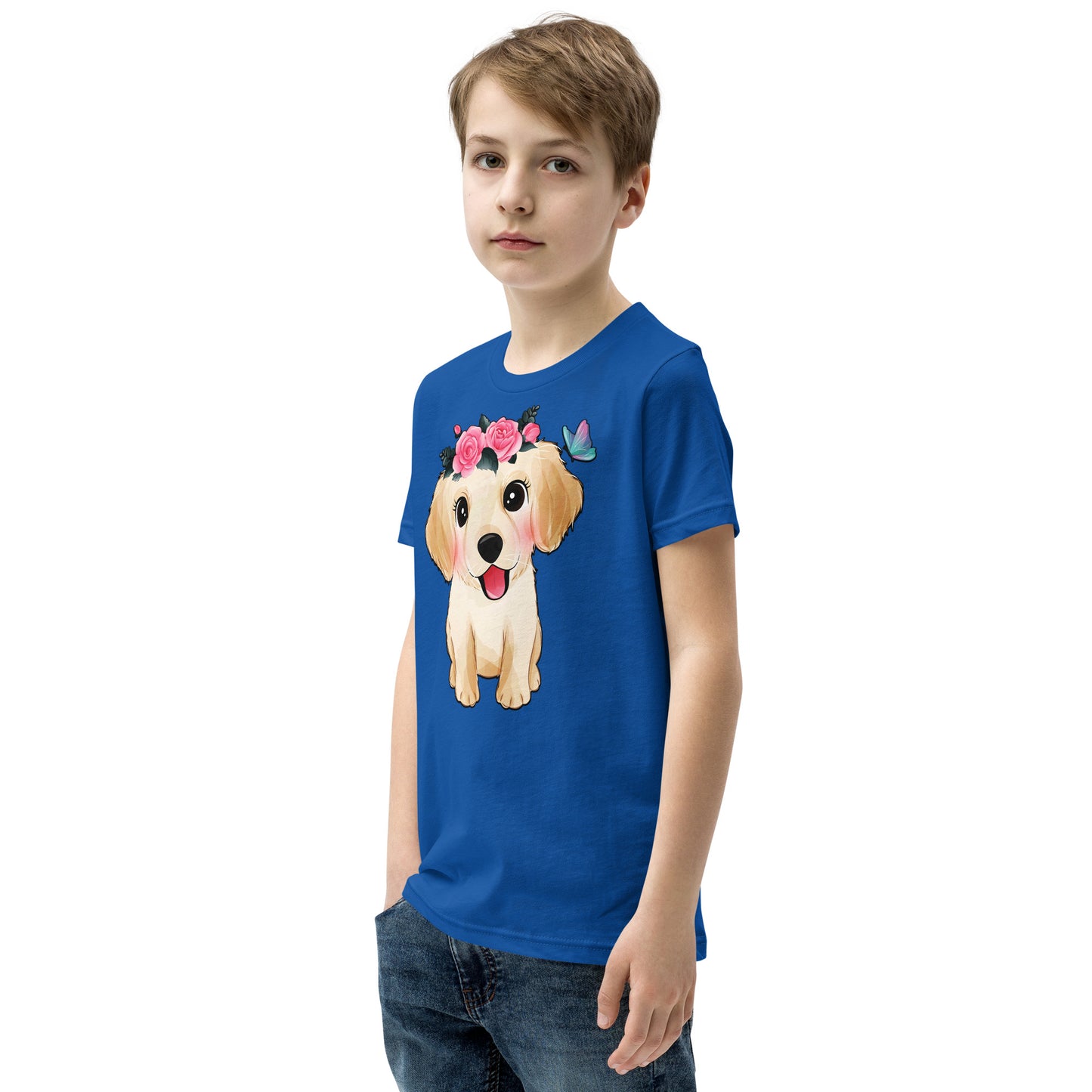 Cute Little Golden Retriever Dog T-shirt, No. 0359