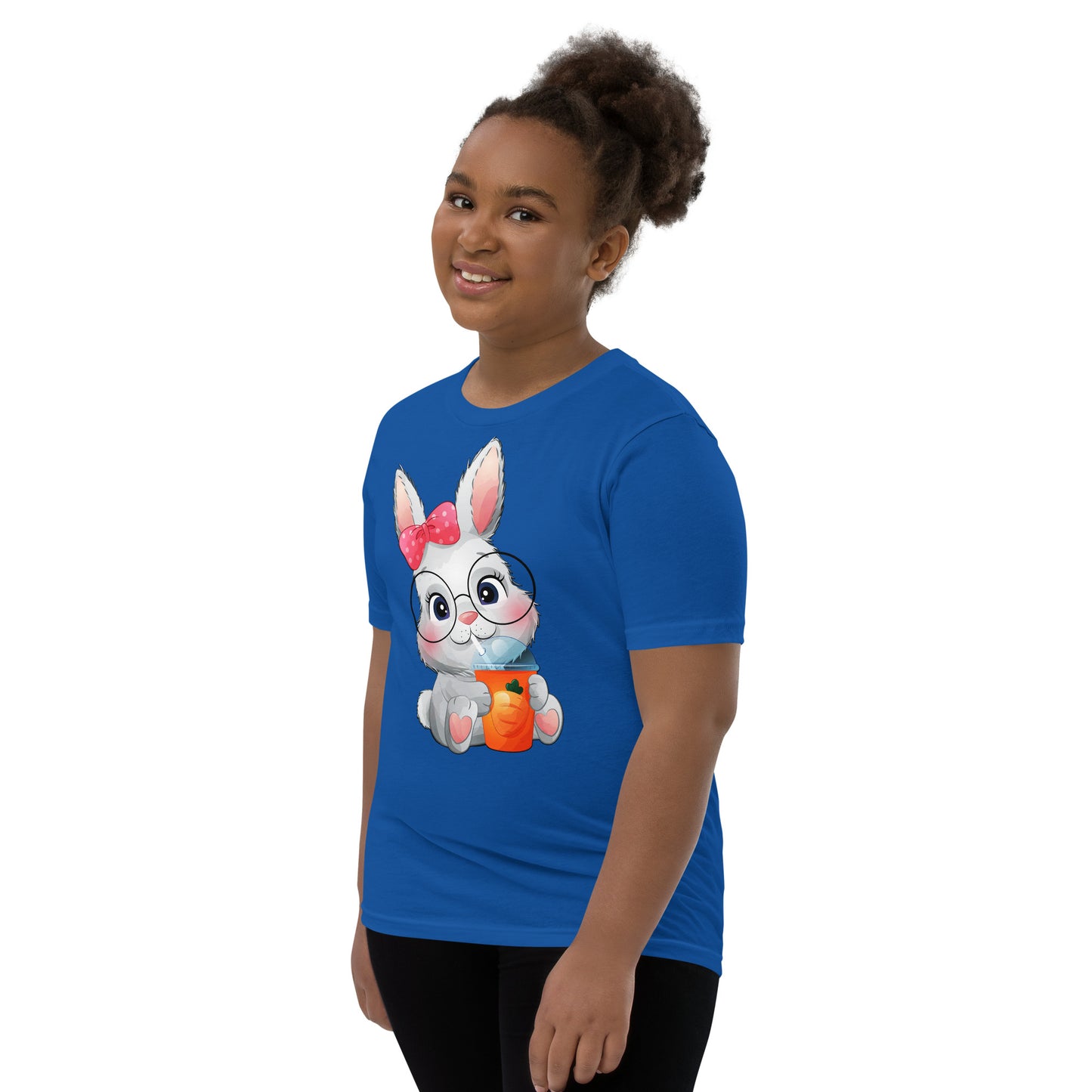 Bunny Drinking Carrot Juice T-shirt, No. 0029