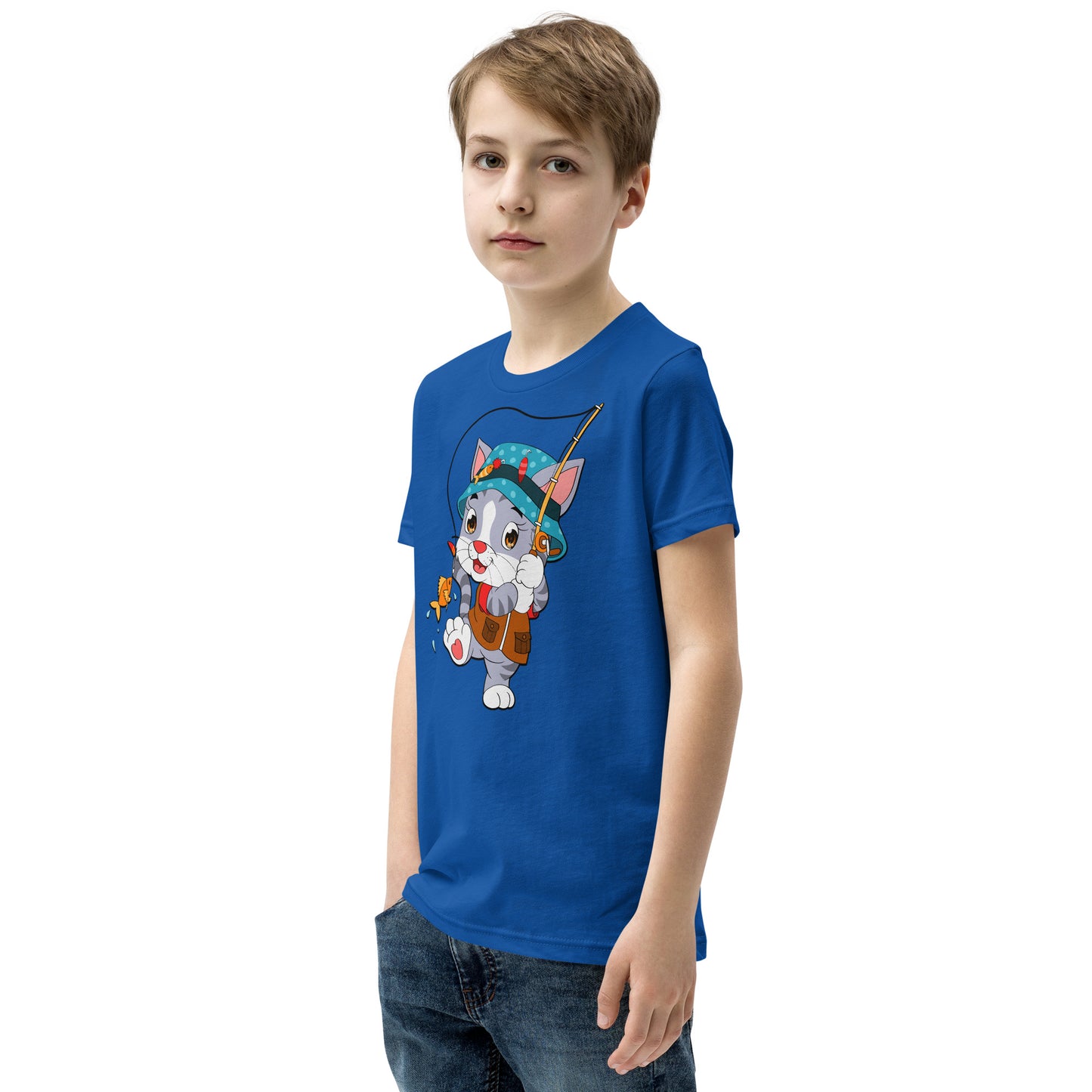 Cute Cat Fishing T-shirt, No. 0156