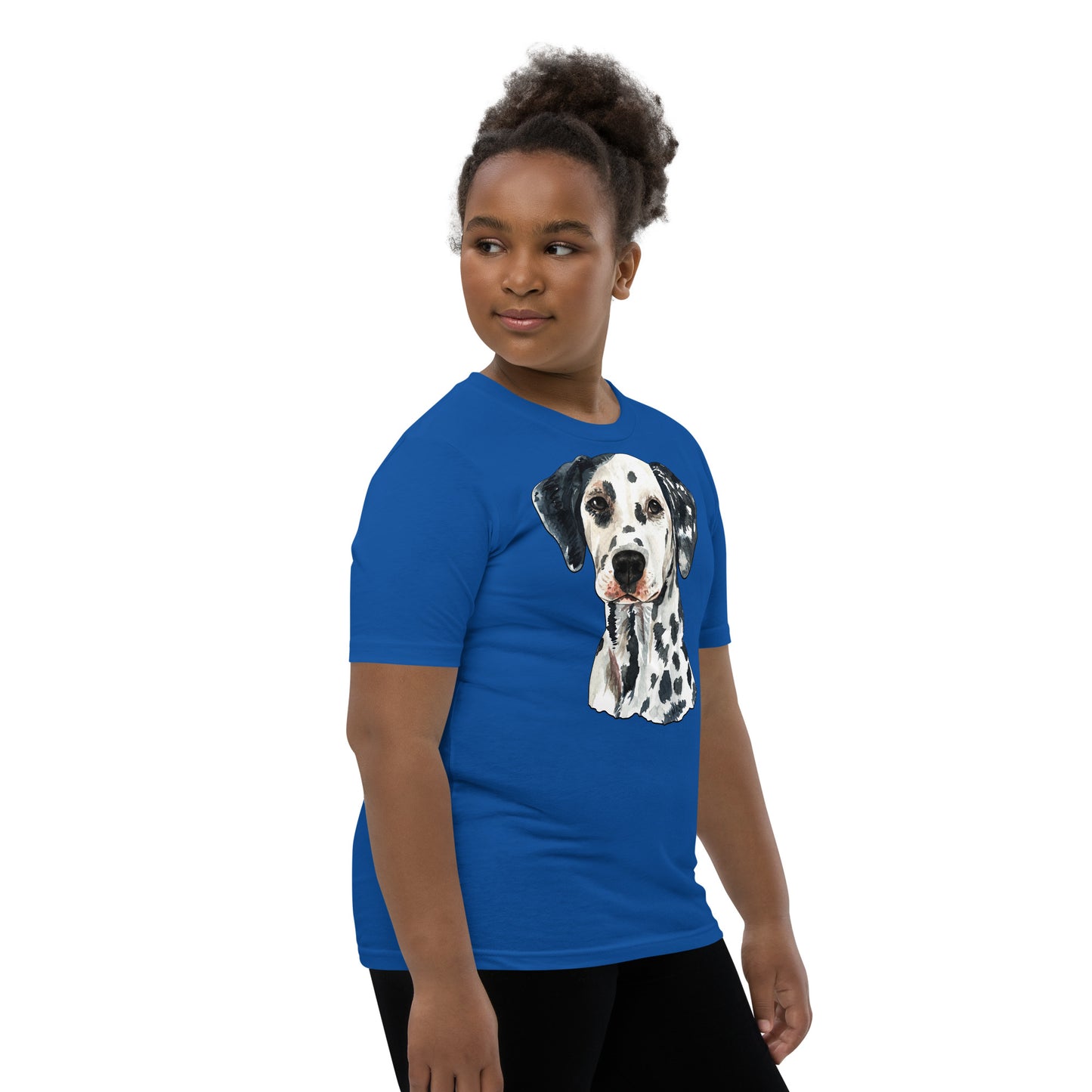 Cute Dalmatian Dog Portrait T-shirt, No. 0592