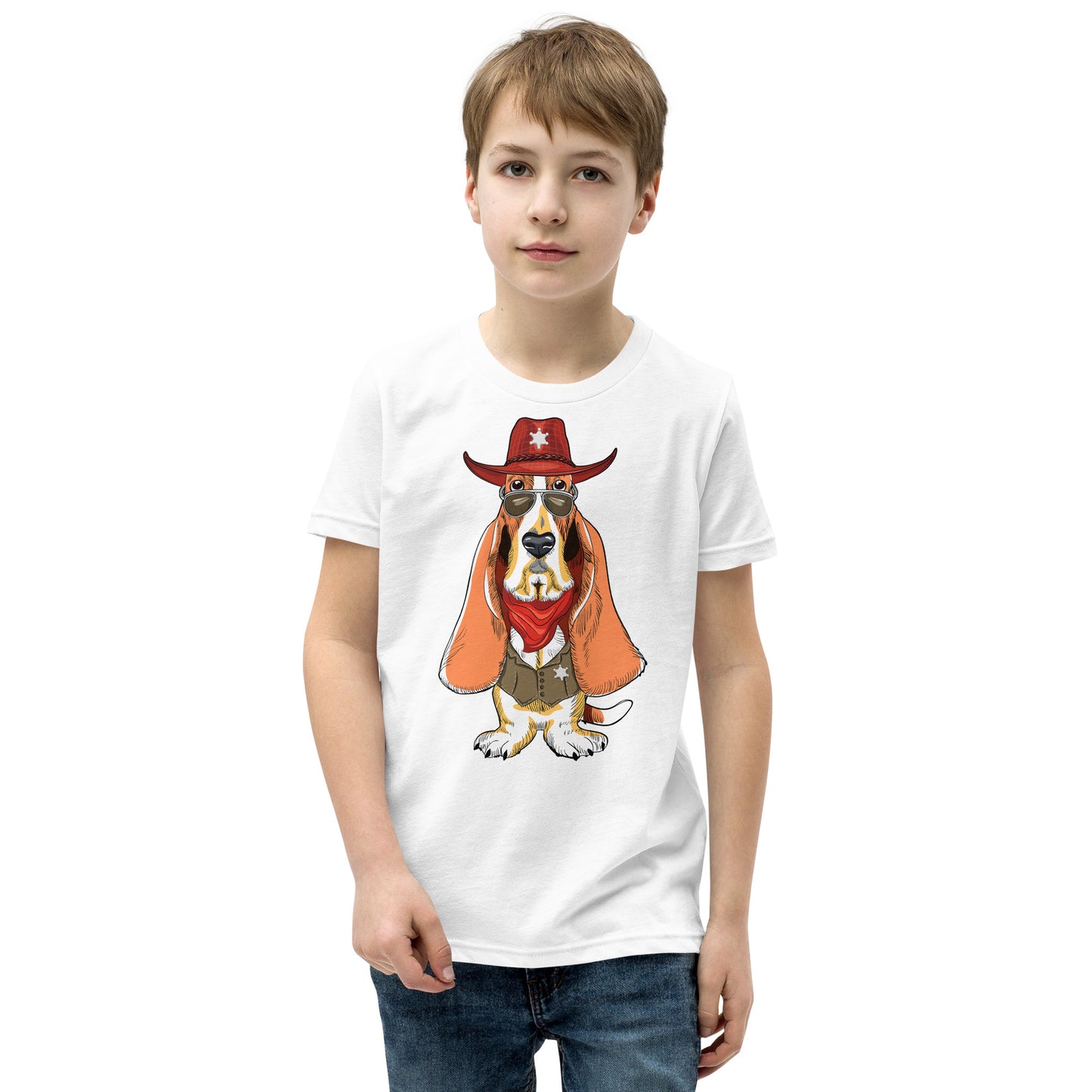 Basset Hound Dog as Sheriff Bodysuit, No. 0569