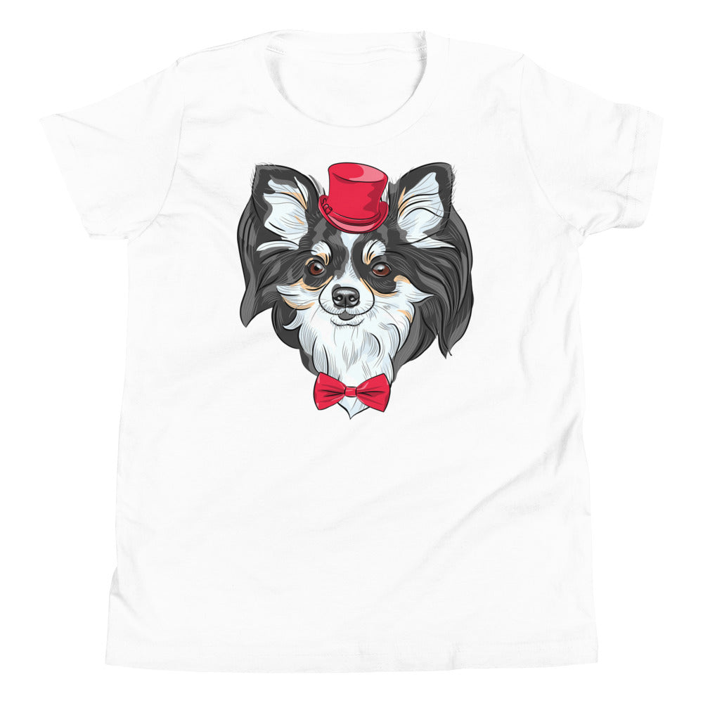 Chihuahua dog wears a red tie T-shirt, No. 0112