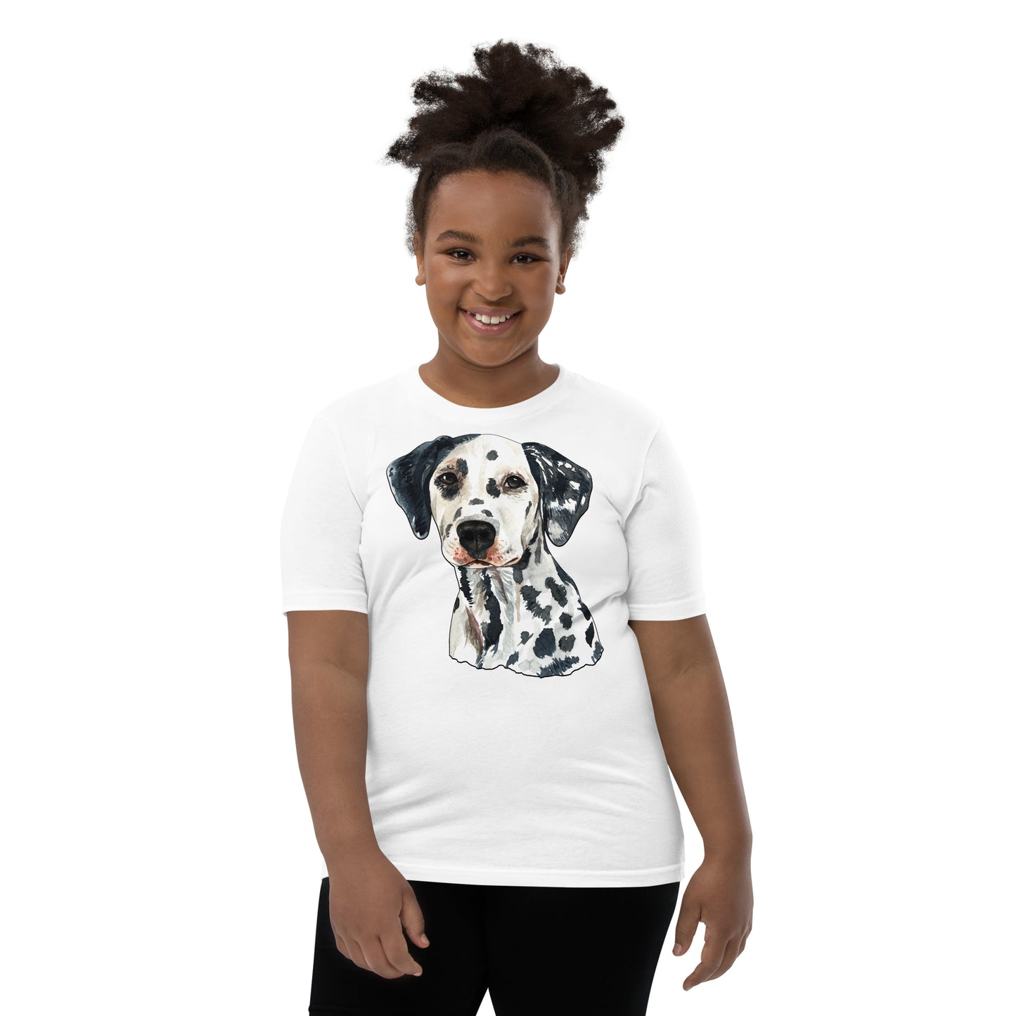 Cute Dalmatian Dog Portrait T-shirt, No. 0592