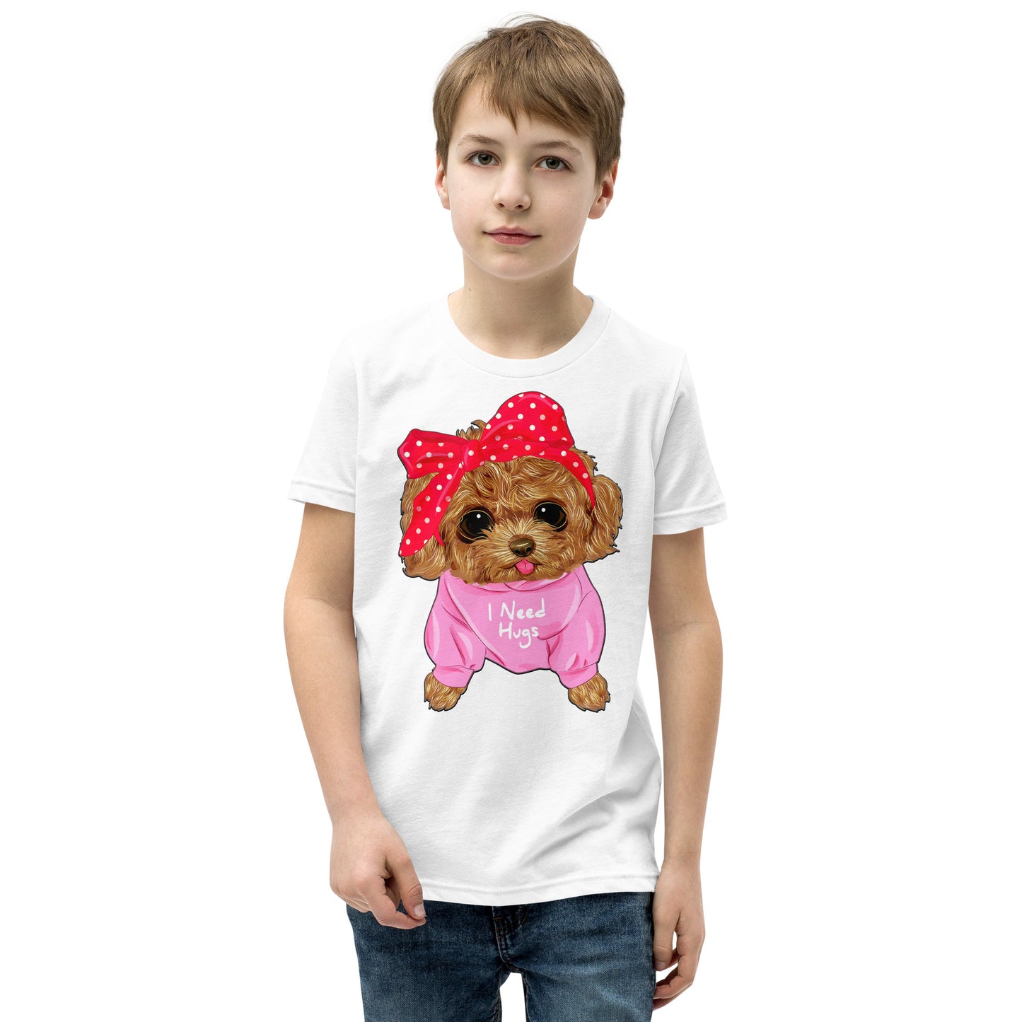 Cute Dog Puppy Needs a Hug T-shirt, No. 0296