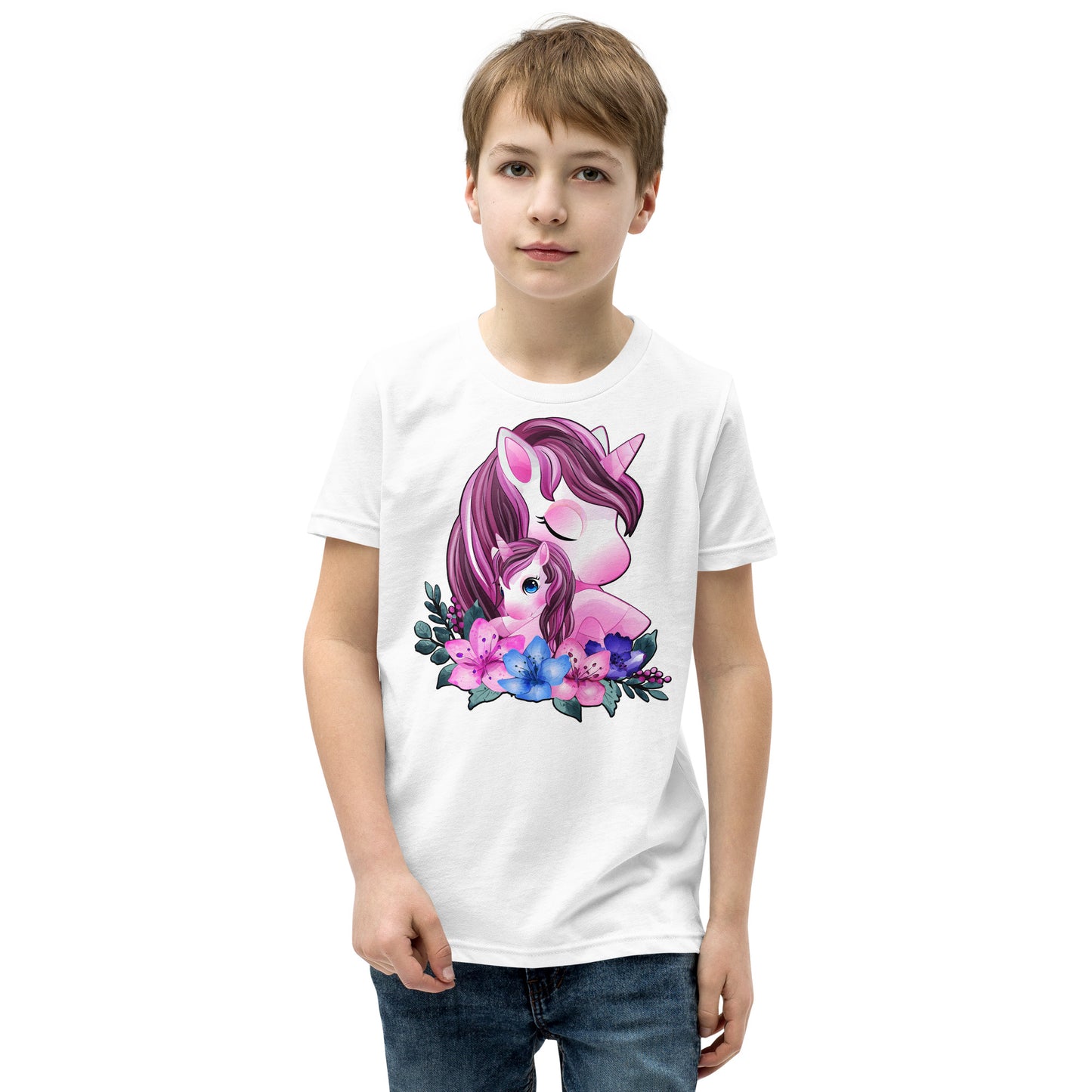 Cute Unicorn Mom and Baby T-shirt, No. 0088