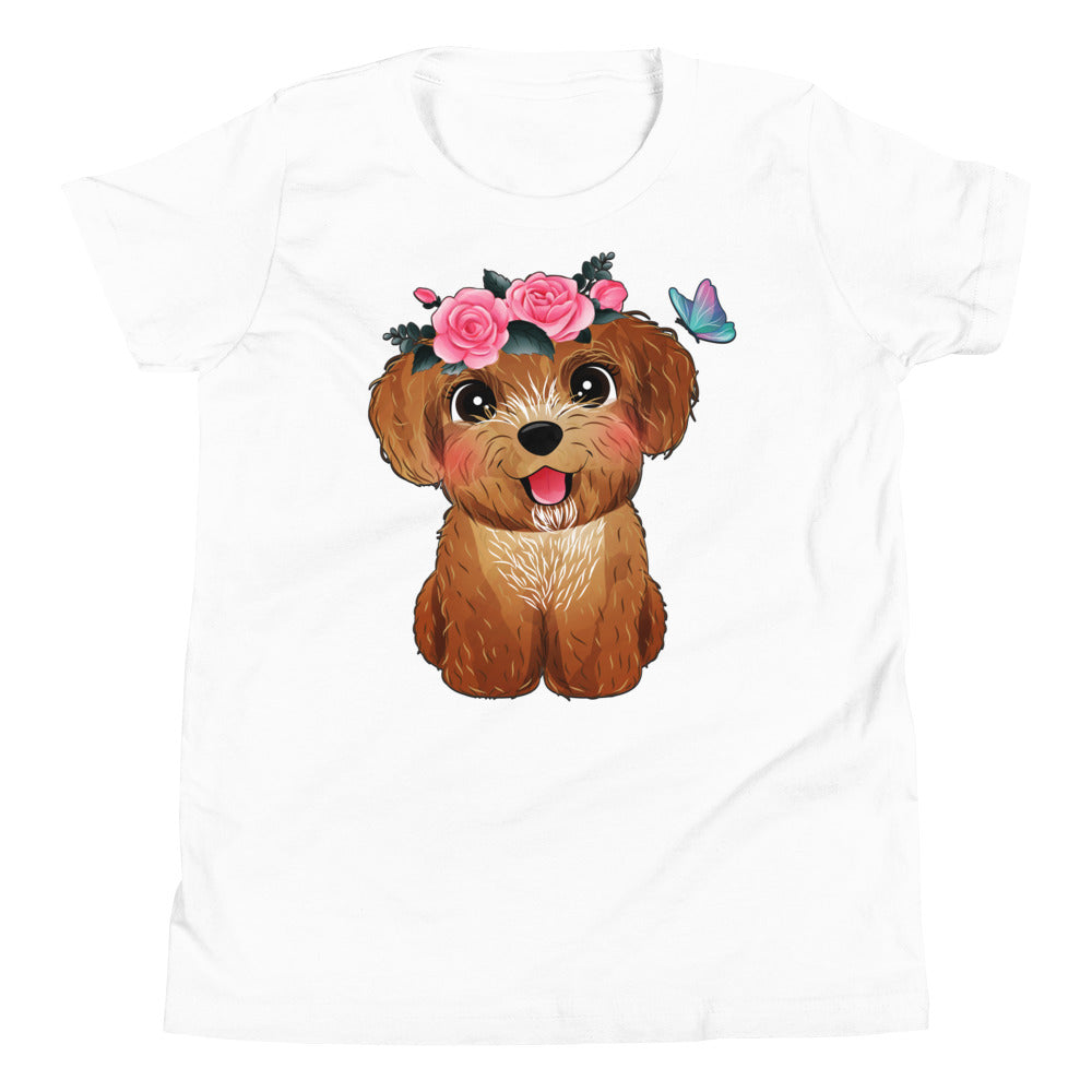 Cute Poodle Puppy Dog T-shirt, No. 0369